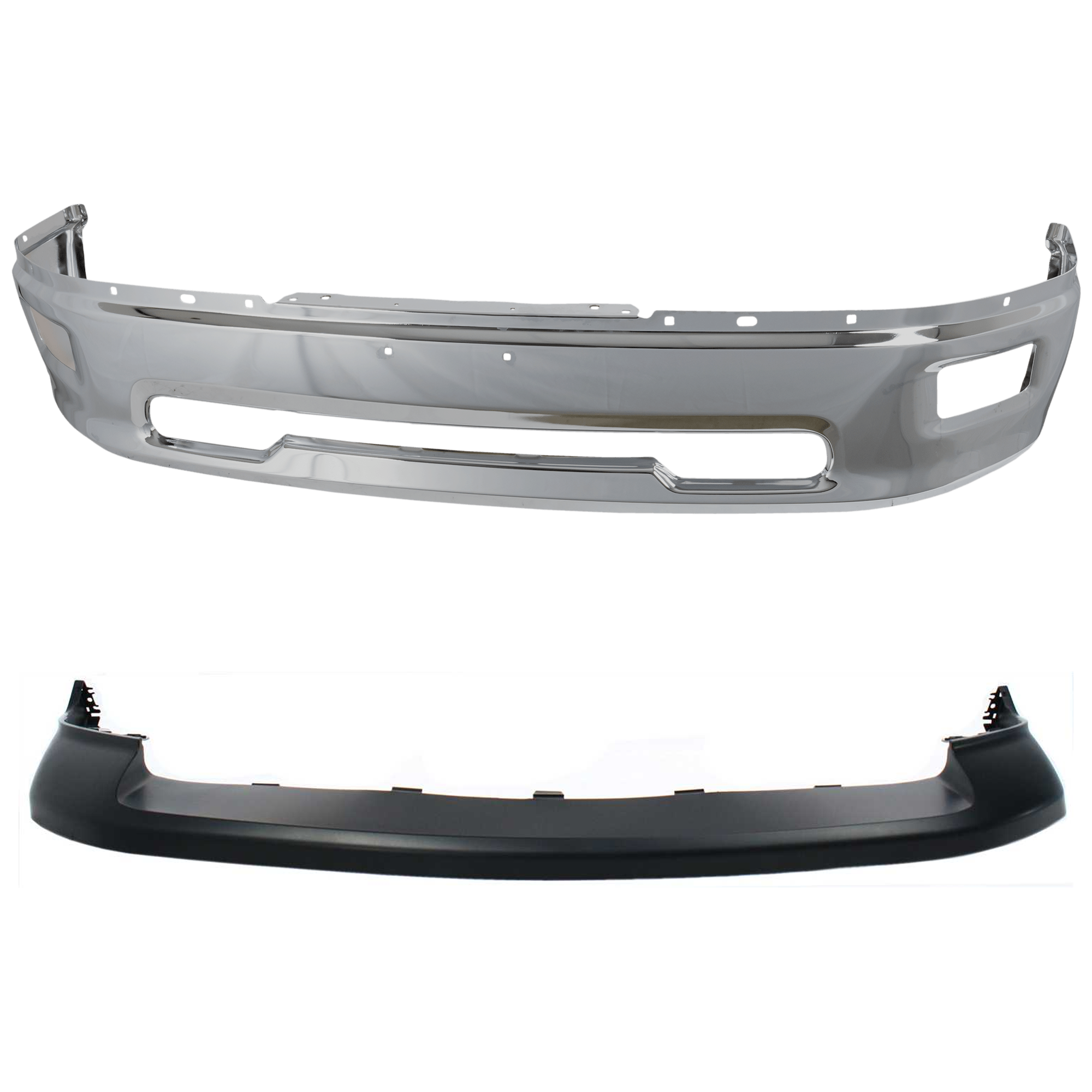 AM RAM 1500-09-12 FRONT BUMPER 2 pc kit w Bumper Cover SKU KIT 072924 C3657 Partslink CH1002386 CH1014101 OEM 55112609AA 68206067AA 1JL39TZZ