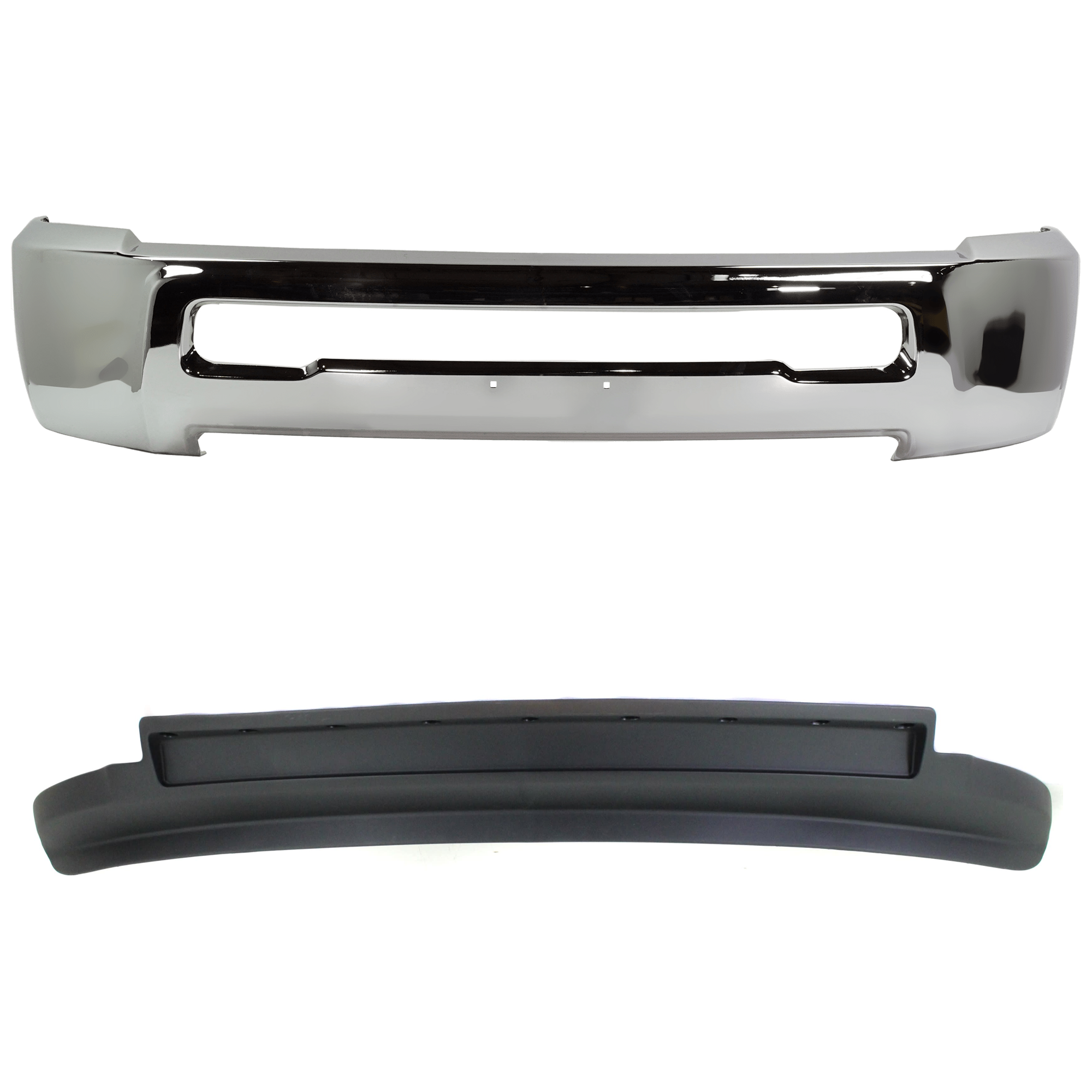 AM RAM 2500-3500-10-10 FRONT BUMPER 2 pc kit w Valance SKU KIT 072924 C3664 Partslink CH1002391 CH1090141 OEM 68045699AB 68045708AA