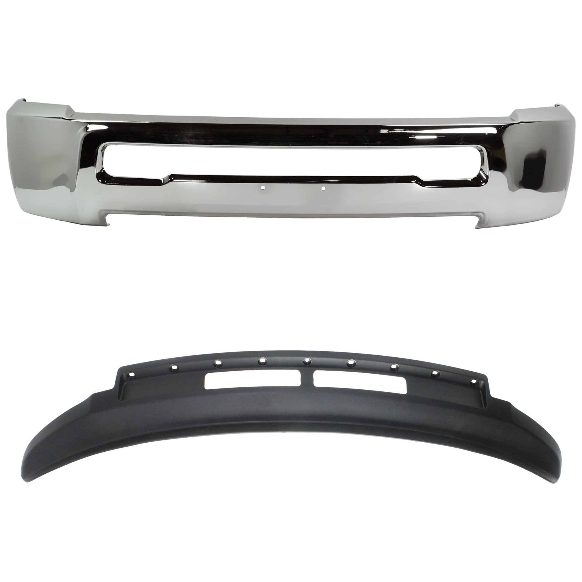 AM 2500-3500-13-18 FRONT BUMPER 2 pc kit w Valance SKU KIT 072924 C3665 Partslink CH1002391 CH1090149 OEM 68045699AB 68196533AA