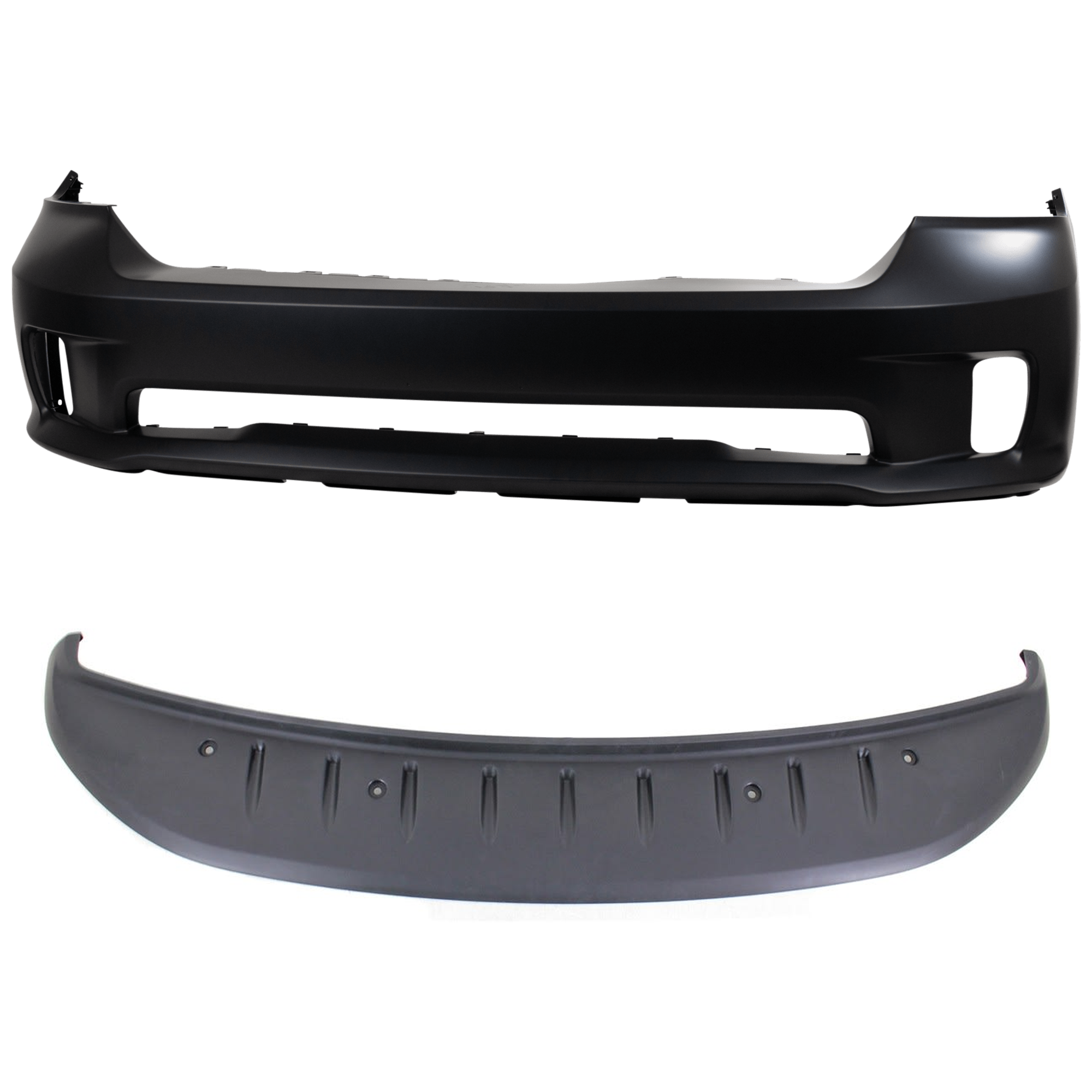 AM RAM 1500-13-18 FRONT BUMPER COVER Primed 2 pc Kit with Valance SKU KIT 072924 C3685 Partslink CH1000A10 CH1090146 OEM 68197698AA 68033135AA