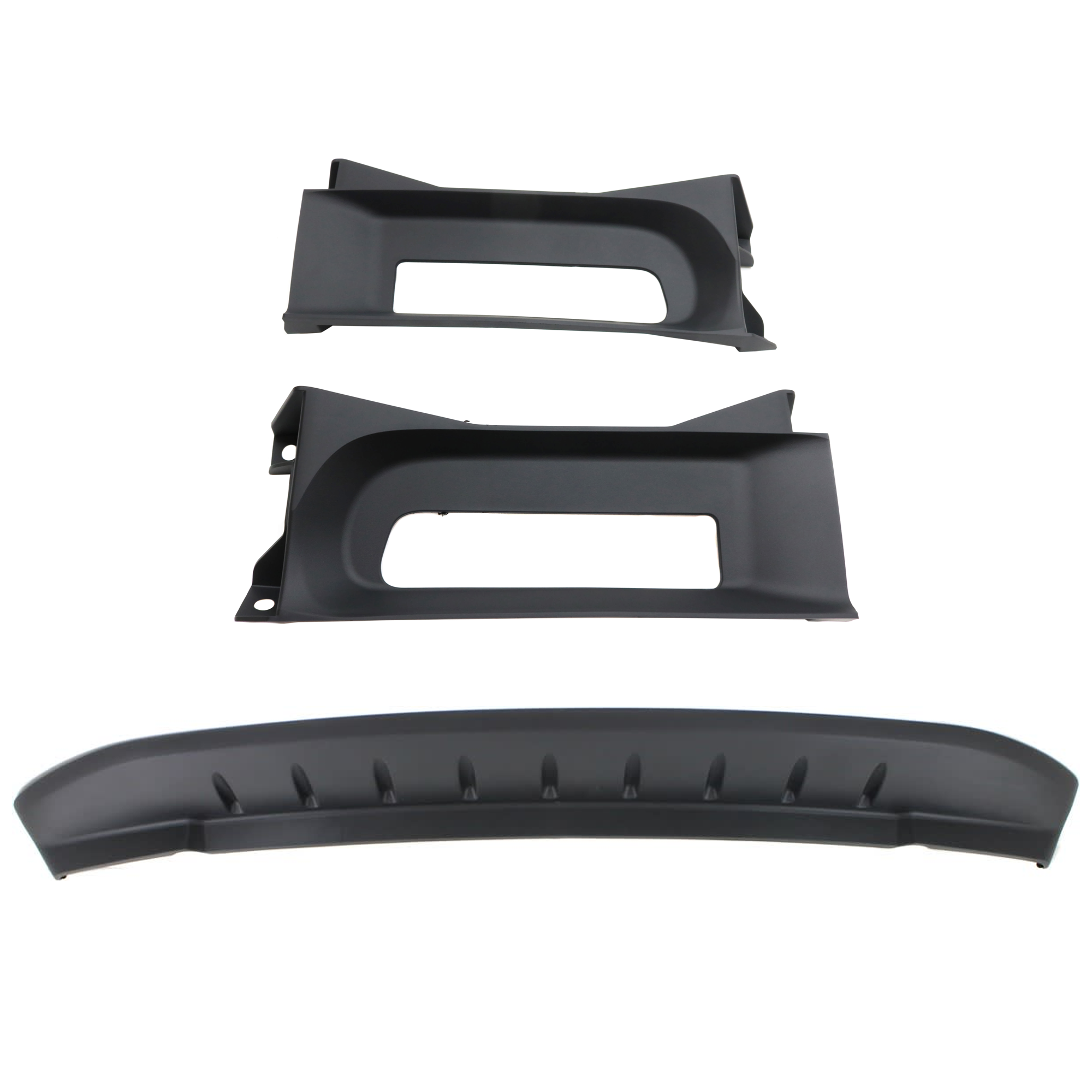 AM RAM 1500-19-23 FRONT LOWER VALANCE Air Dam Plastic 3 pc kit with Bumper Trim SKU KIT 072924 C3692 Partslink CH1090147 CH1037113 OEM 5182326AA 68196982AA