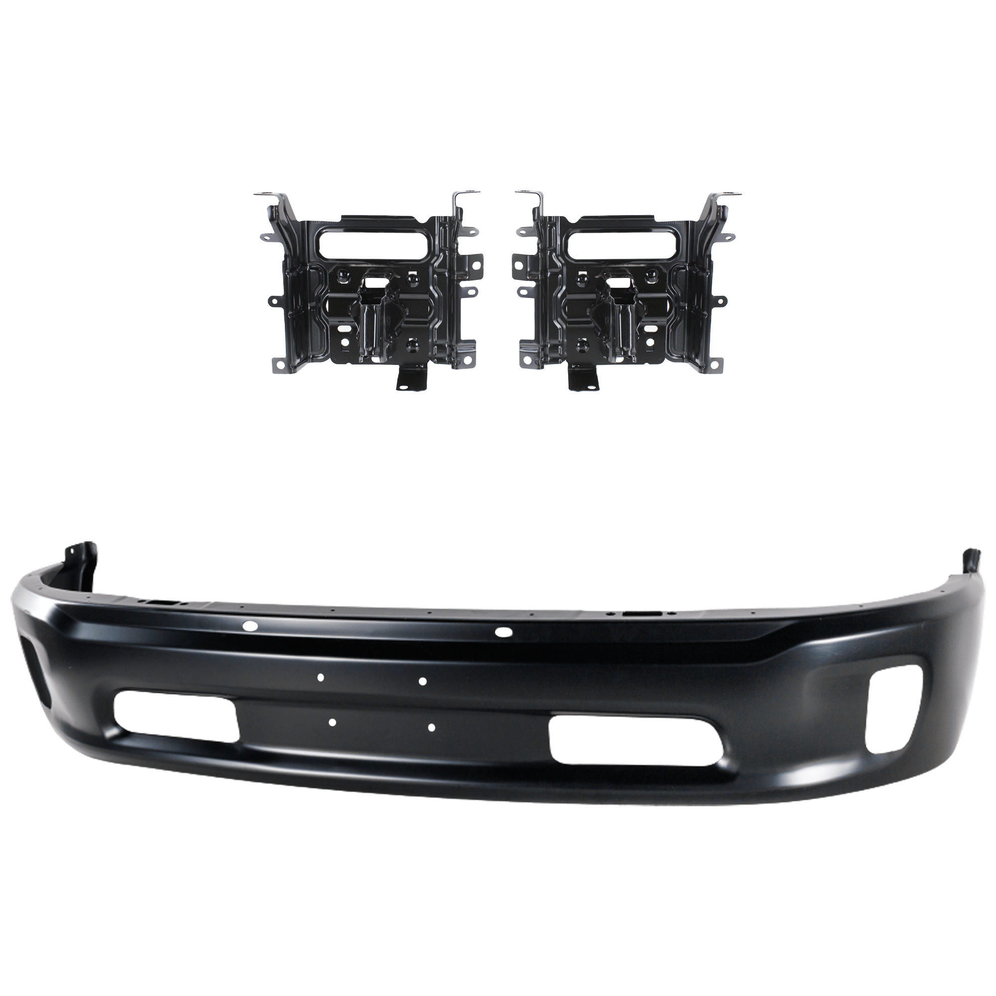 AM RAM 1500-14-18 A500 CLASSIC 19-21 FRONT BUMPER 3 pc kit w Bumper Bracket SKU KIT 072924 C3700 Partslink CH1002399 CH1061104 OEM 68160854AB 68232485AA