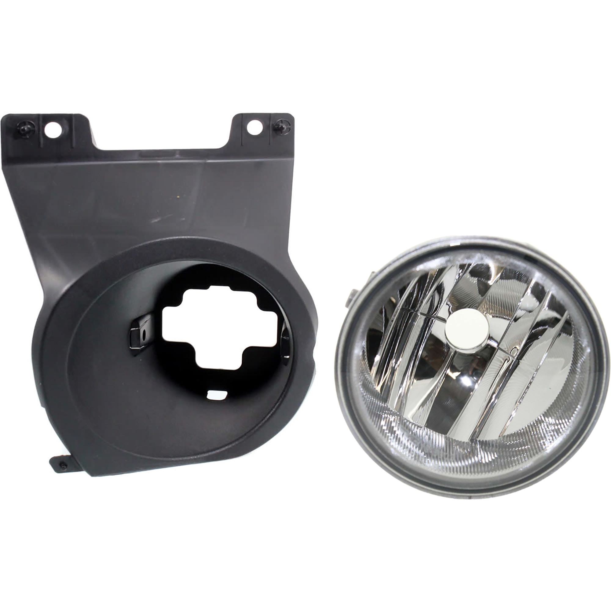 AM F 150-09-10 FOG LAMP LH 2 pc kit Bracket Black SKU KIT 072924 C3714 Partslink FO2602100 FO2595104 OEM 9L3Z15266B AL3Z15200A