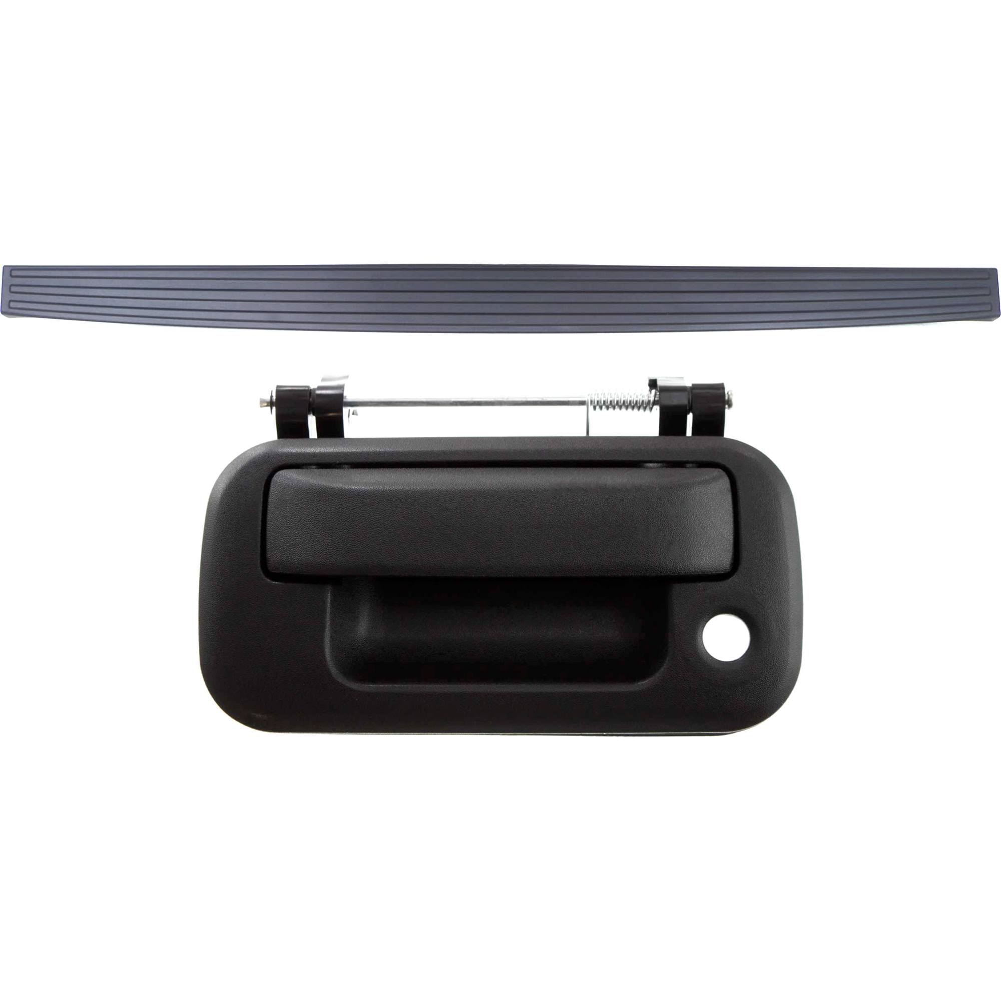 AM F 150-09-14 TAILGATE MOLDING 2 pc Kit with Tailgate Handle SKU KIT 072924 C3728 Partslink FO1904107 FO1915111 OEM 9L3Z9940602AA 4L3Z9943400AAA 8