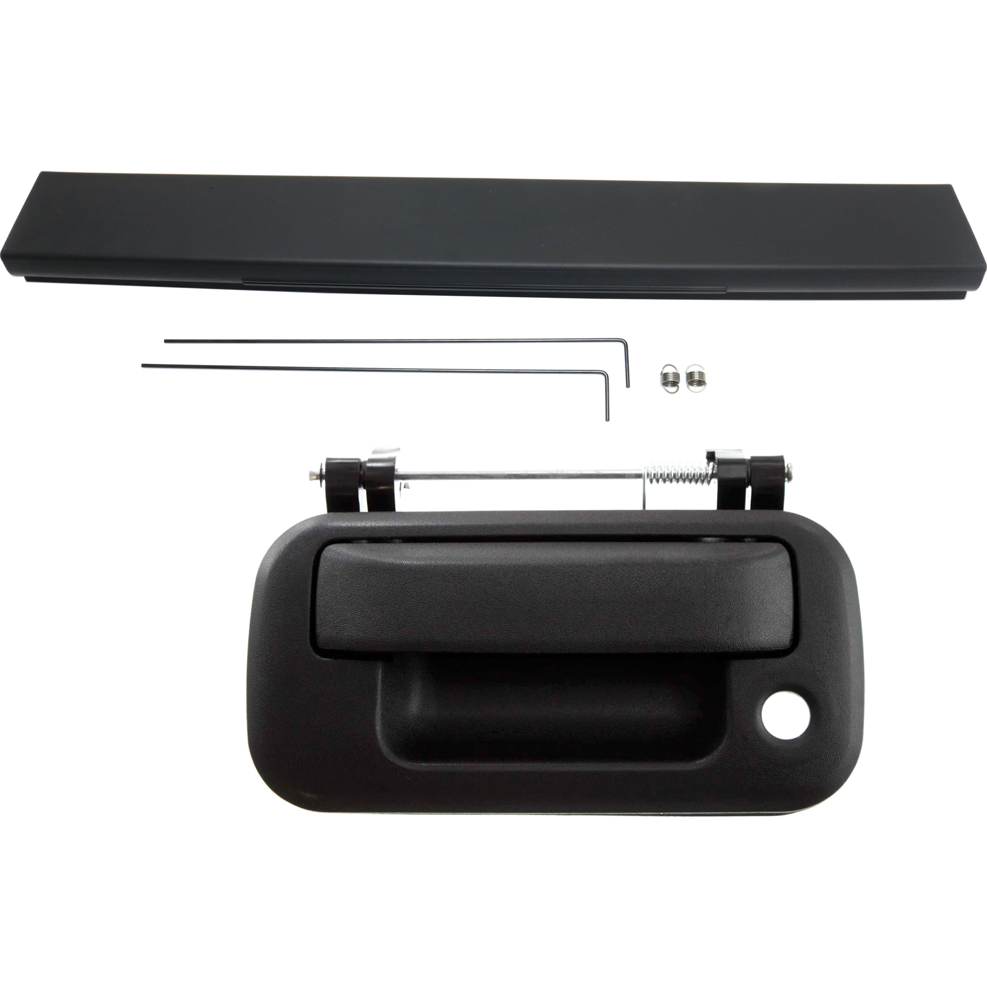 AM F 250 SUPER DUTY 11-16 TAILGATE MOLDING 2 pc Kit with Tailgate Handle SKU KIT 072924 C3729 Partslink FO1904112 FO1915111 OEM 8C3Z9940602EA 4L3Z9943400AAA 8