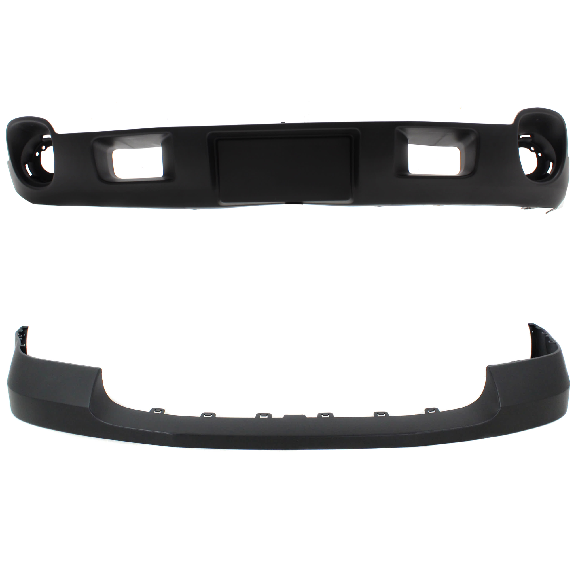 AM SIERRA 2500 HD 3500 HD 11-14 FRONT LOWER VALANCE Air Deflector Textured 2 pc kit with Bumper Cover SKU KIT 072924 C3735 Partslink GM1092216 GM1014105 OEM 22755085-22777685