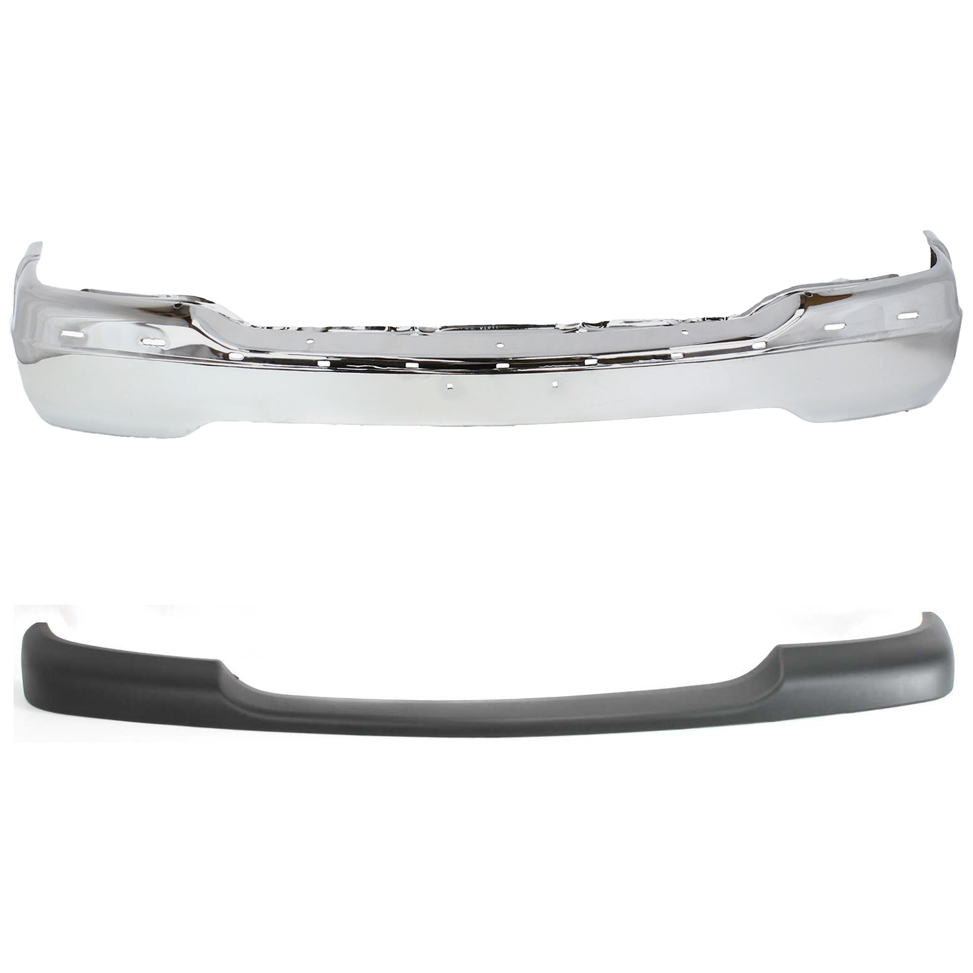 AM YUKON XL 1500-00-06 SIERRA 1500-99-02 FRONT BUMPER 2 pc kit w Bumper Trim SKU KIT 072924 C3737 Partslink GM1002373 GM1051105 OEM 15758072-15748374