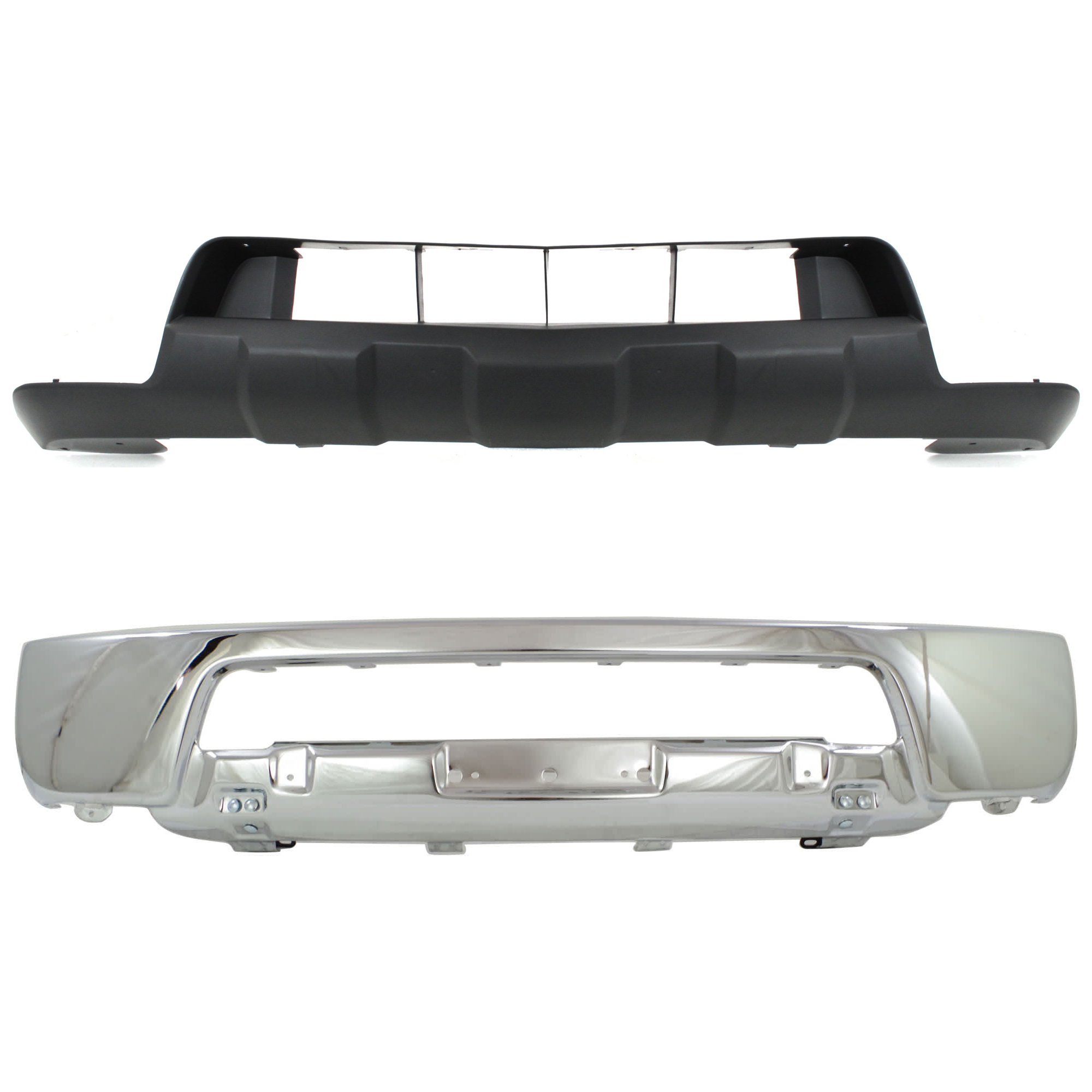 AM FRONTIER 05-08 FRONT BUMPER 2 pc kit w Valance SKU KIT 072924 C3752 Partslink NI1002140 NI1015100 OEM 62014EA810-62026EA800