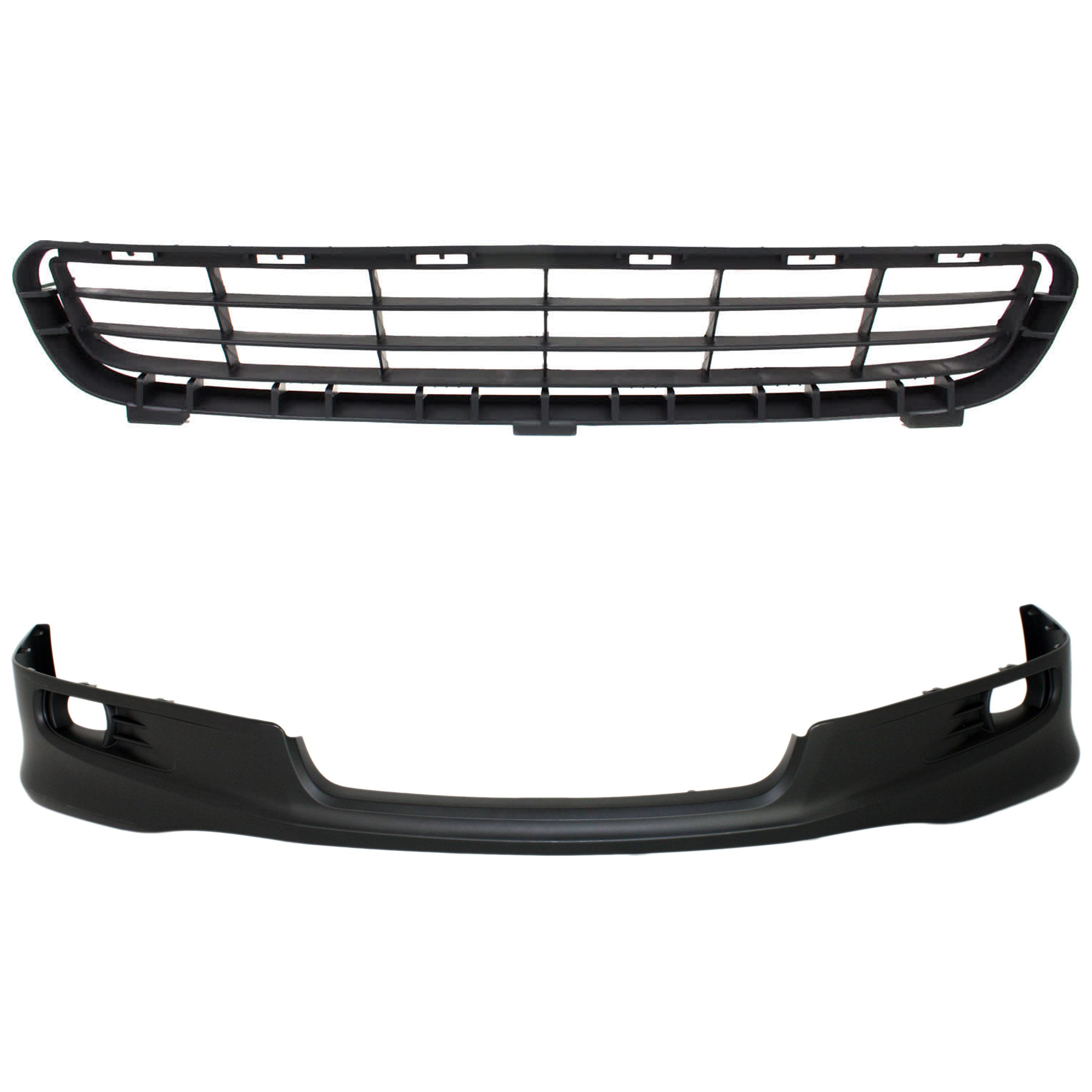 AM CAMRY 07-07 FRONT LOWER VALANCE Spoiler Primed 2 pc kit with Bumper Grille SKU KIT 072924 C3765 Partslink TO1093113 TO1036103 OEM 7685106901-5311206010