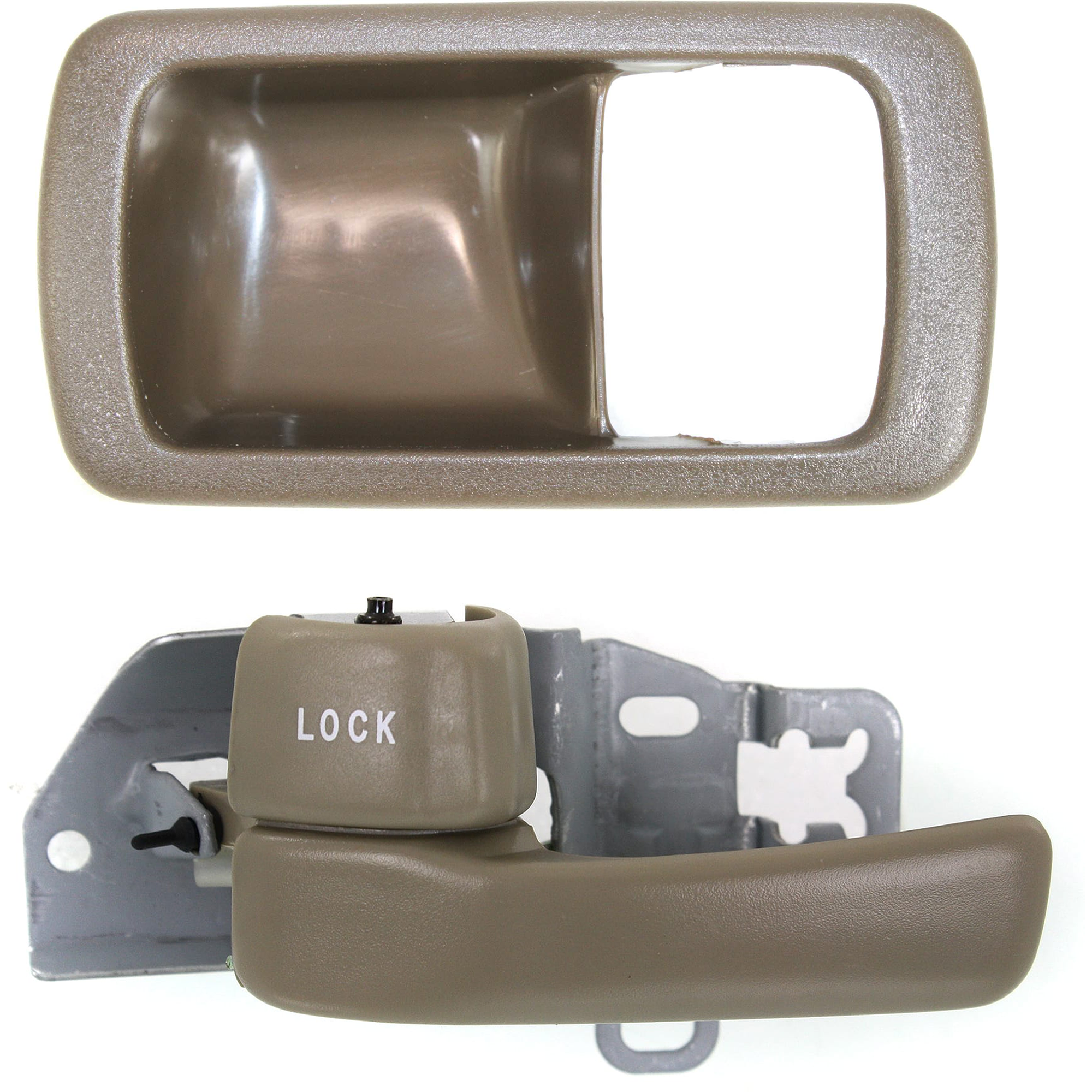AM CAMRY 92-96 FRONT OR REAR INTERIOR DOOR HANDLE LH 2 pc Kit with Door Handle Trim SKU KIT 072924 C3774 Partslink TO1352183 TO1358106 OEM 6920632071K0-6927832050E0-6927