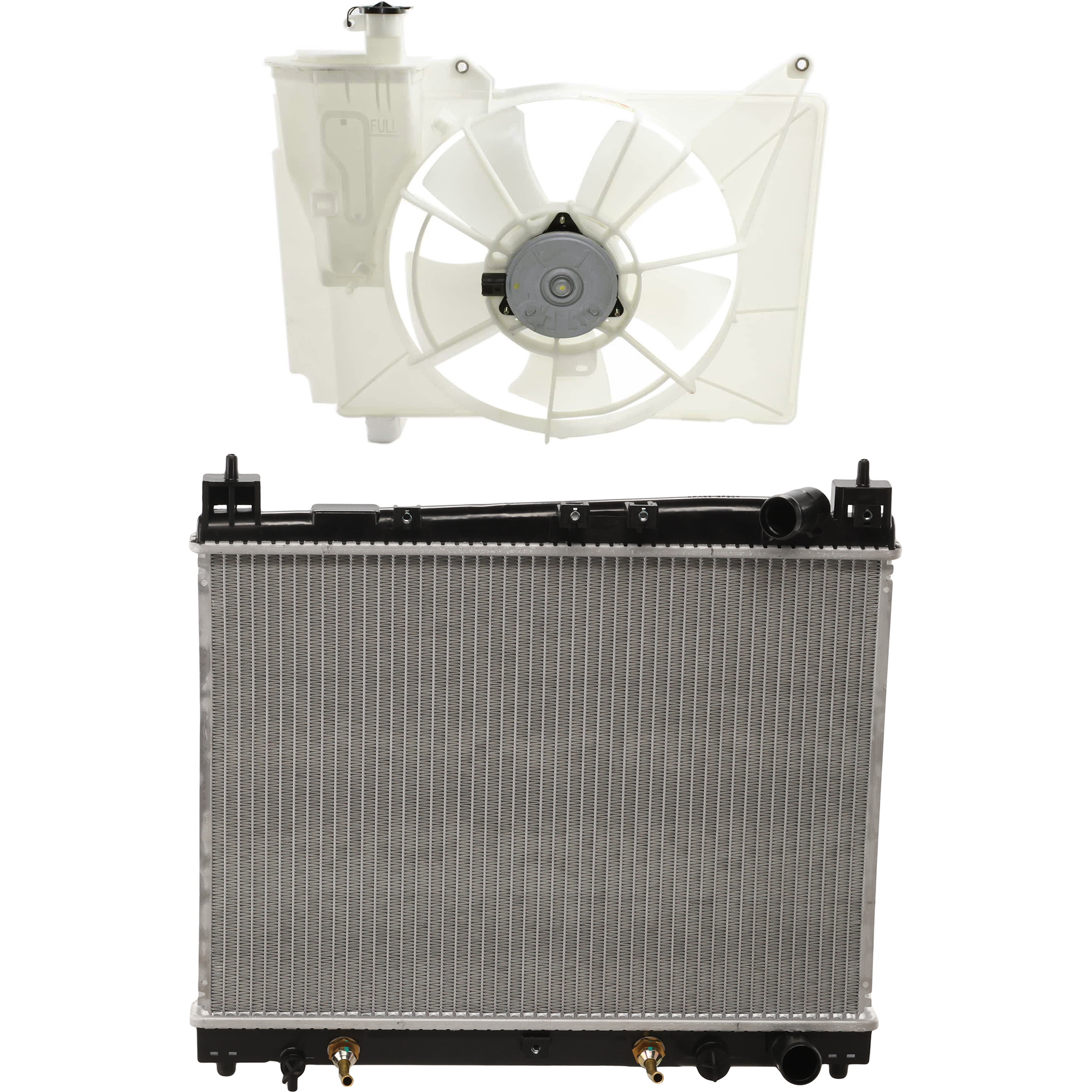 AM ECHO 00-05 RADIATOR 2 pc kit 4 cyl. 1.5L Engine SKU KIT 072924 C3817 Partslink TO3010134 TO3115119 OEM 1640021070-163630D050-163632D0