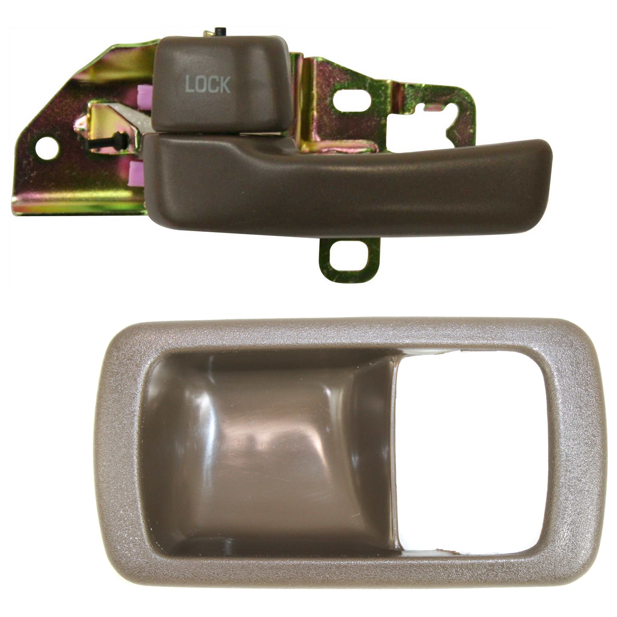 AM CAMRY 92-96 FRONT OR REAR INTERIOR DOOR HANDLE LH 2 pc Kit with Door Handle Trim SKU KIT 072924 C3818 Partslink TO1358106 OEM 6920632071J0 PFM 6927832050E0