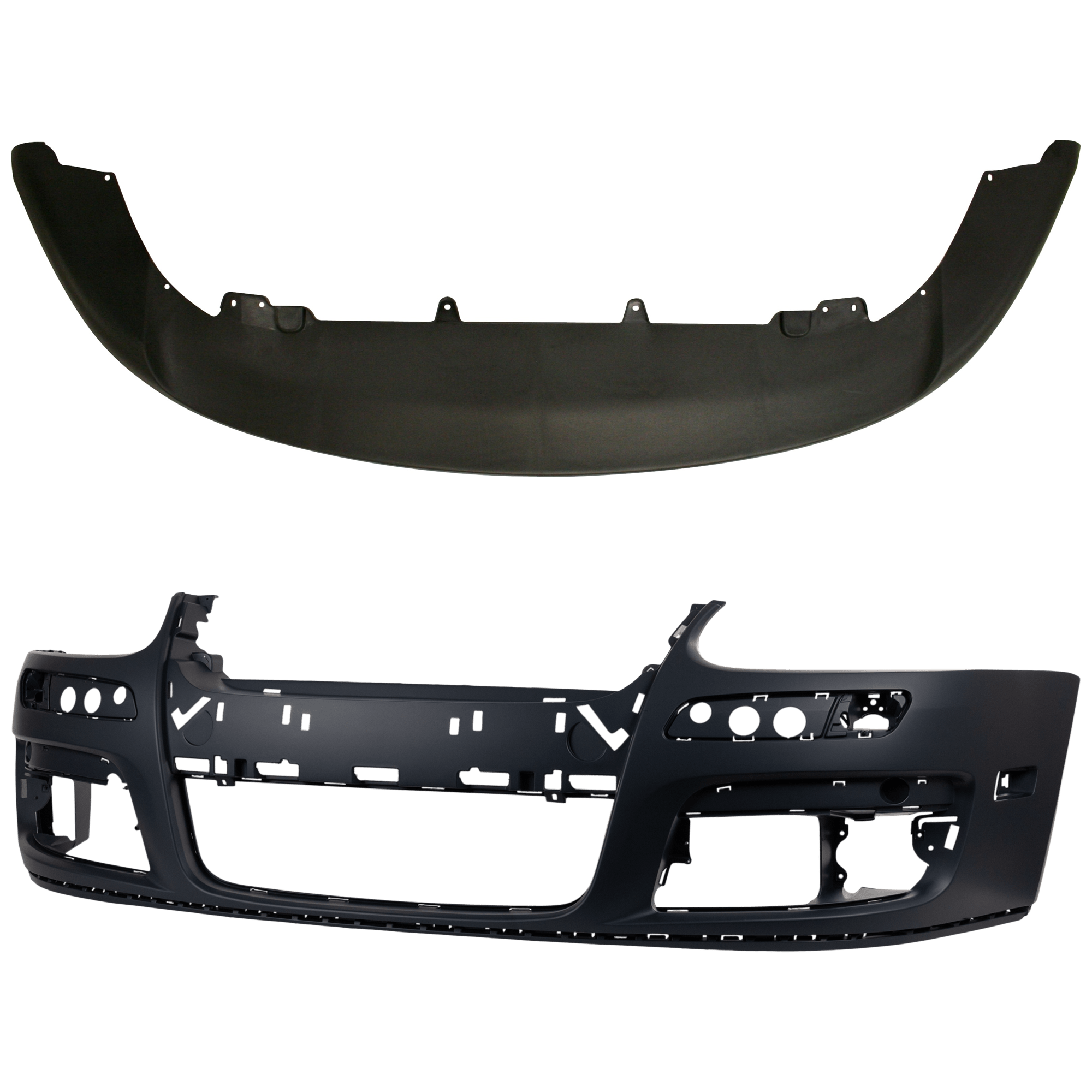 AM JETTA 05-10 FRONT BUMPER COVER Primed 2 pc Kit with Valance SKU KIT 072924 C3826 Partslink VW1000161 VW1093108 OEM 1K0807217AGRU 1K0805903B9B9