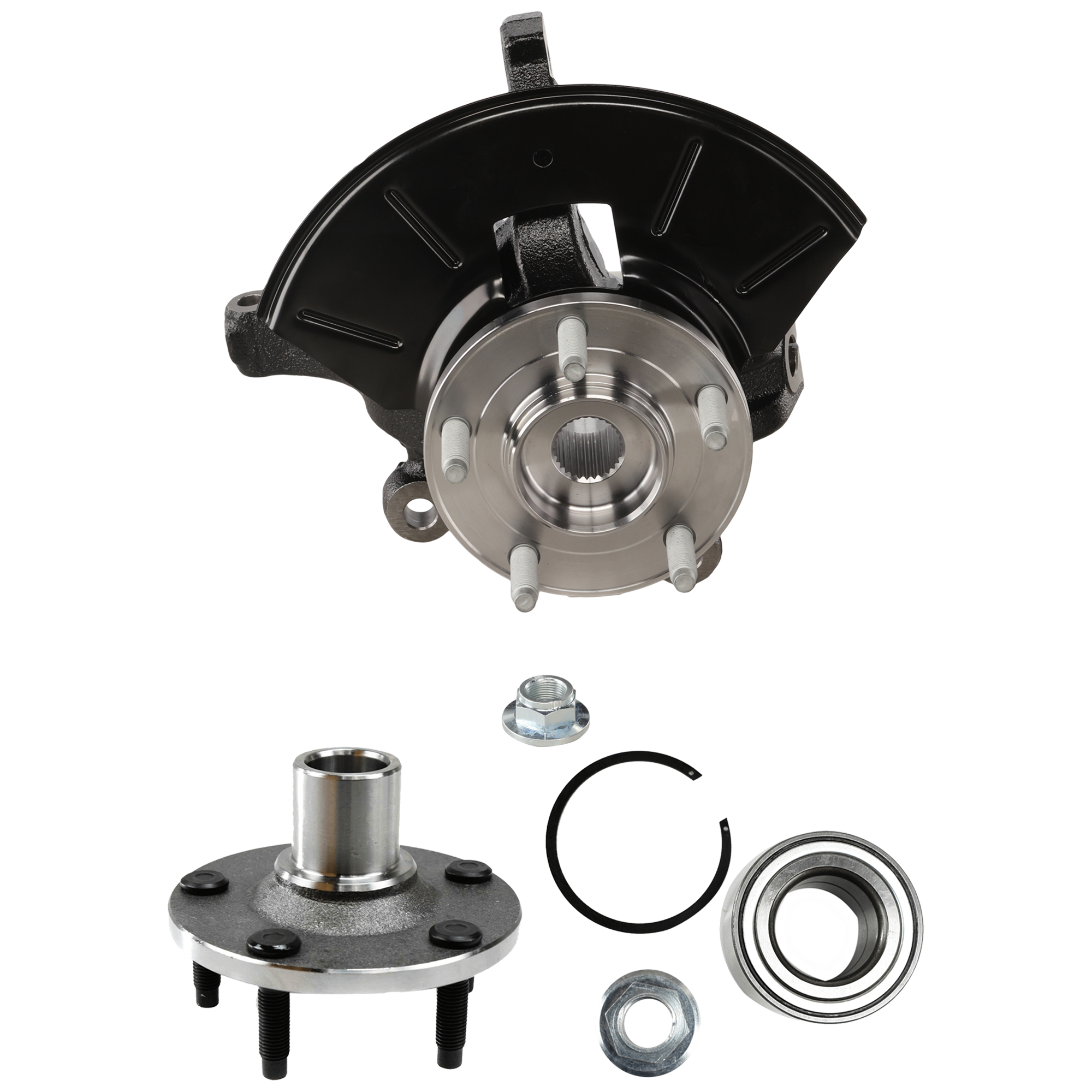 AM ESCAPE 05-12 TRIBUTE 05-11 FRONT KNUCKLE LH 2 pc Kit Steering with Wheel Hub SKU KIT 072924 C3925 OEM 510072-9110100-5L8Z3K186BA 9XG