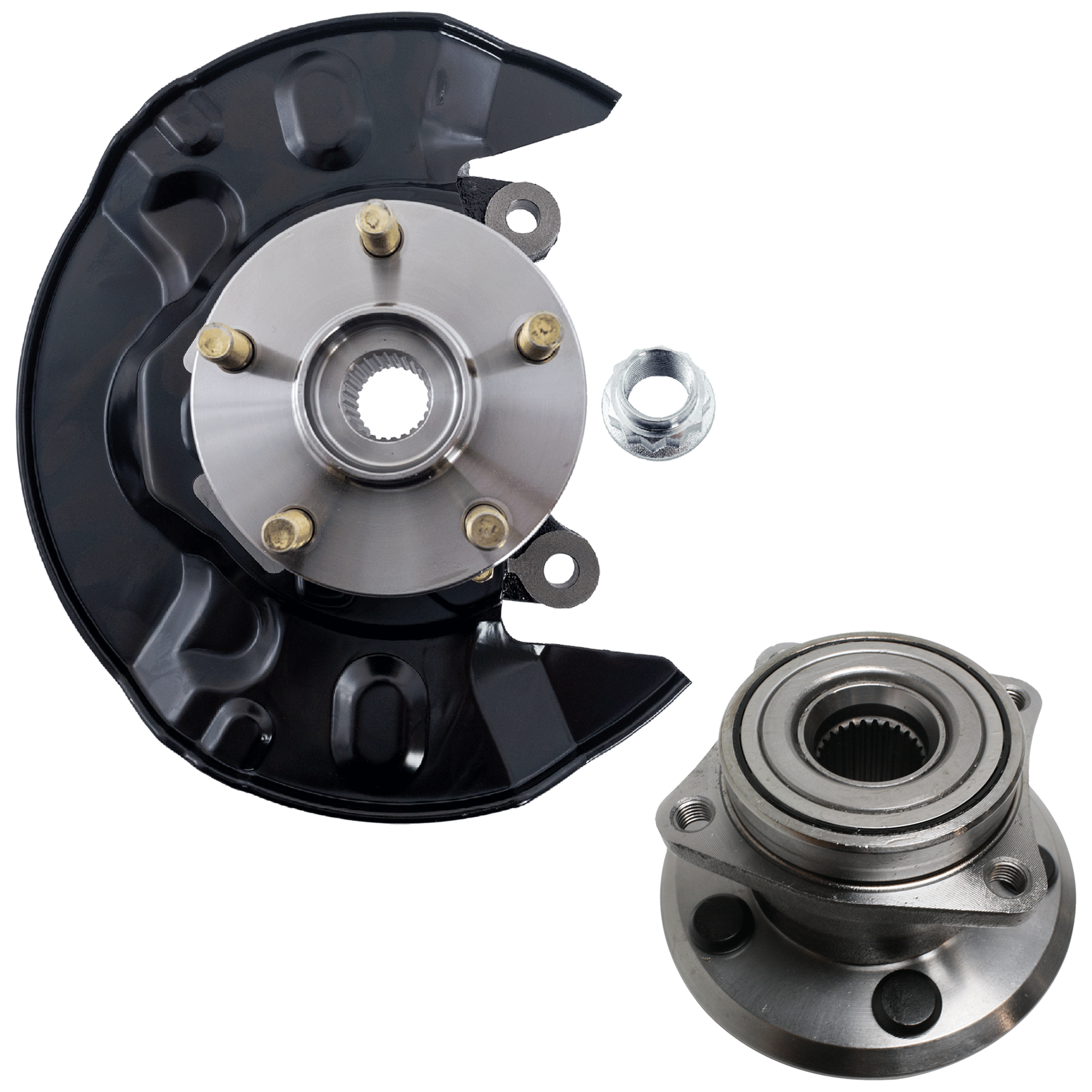 AM MATRIX 03-06 FRONT KNUCKLE RH 2 pc kit with Wheel Hub SKU KIT 072924 C3936 OEM 510070-9691000-4321112420-4350