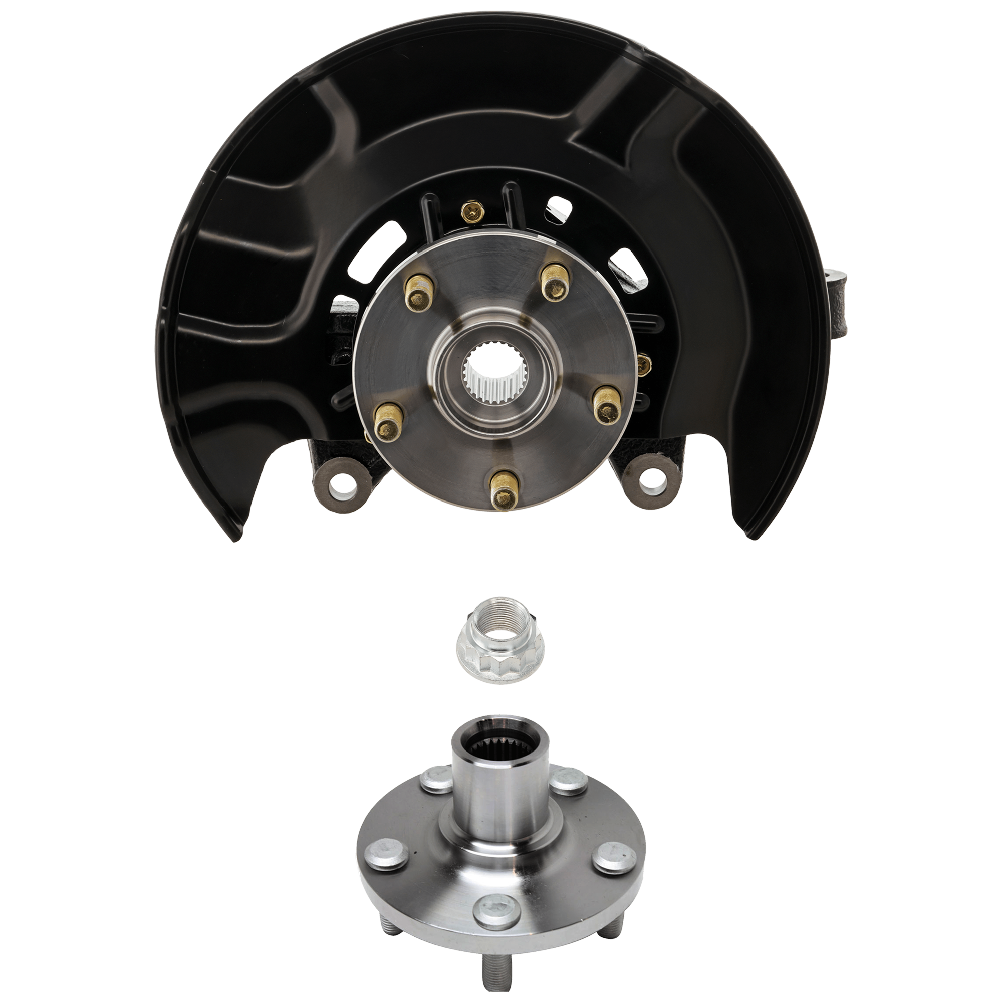 AM MATRIX COROLLA 09-13 FRONT KNUCKLE RH 2 pc Kit Steering with Wheel Hub SKU KIT 072924 C3937 OEM 510070-9691200-4321102220-4321