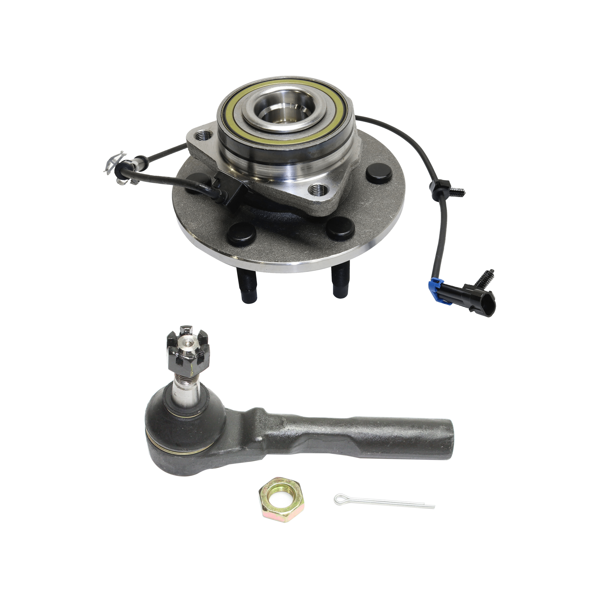 AM SILVERADO 1500-99-04 HUB ASSEMBLY 2 pc kit with Tie Rod End SKU KIT 072924 C3946 OEM 515054-715053-715054-951060-73
