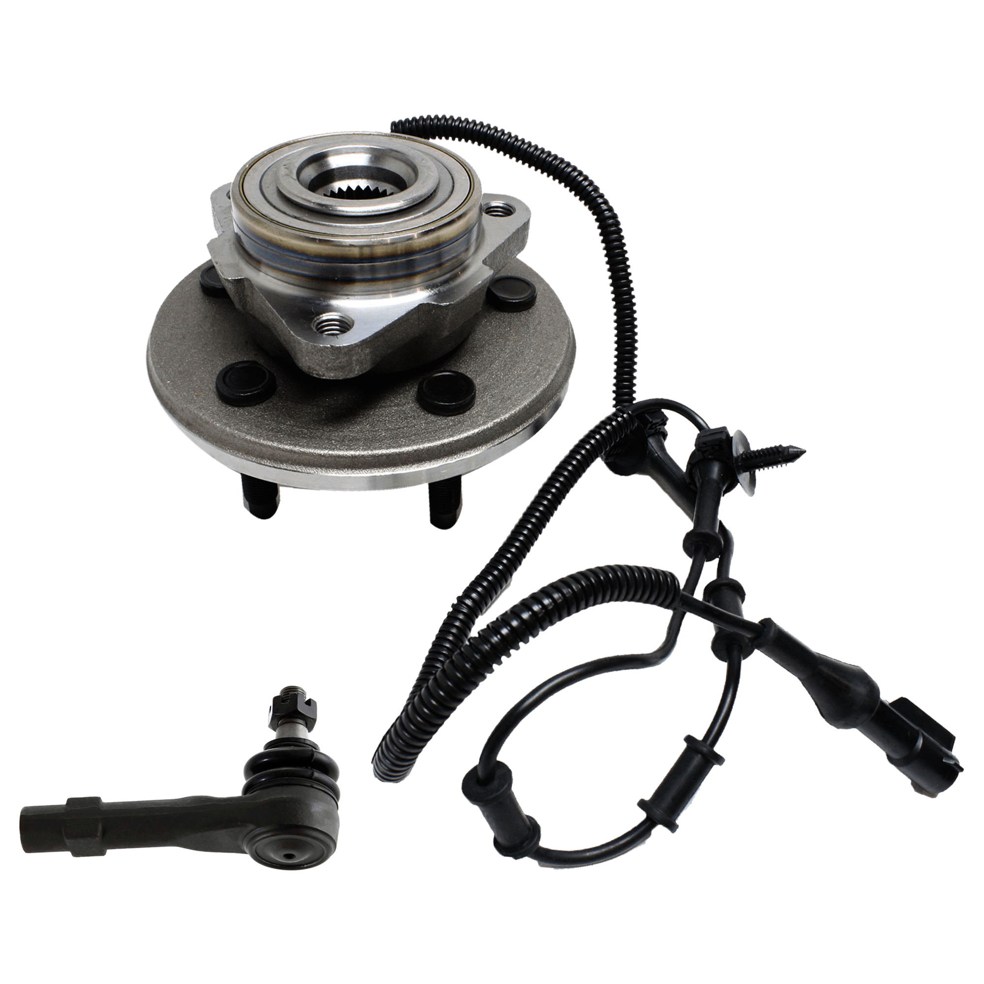 AM EXPLORER 02-03 HUB ASSEMBLY 2 pc kit with Tie Rod End SKU KIT 072924 C3949 OEM 4L2Z1104AA 385025-1015279-2693