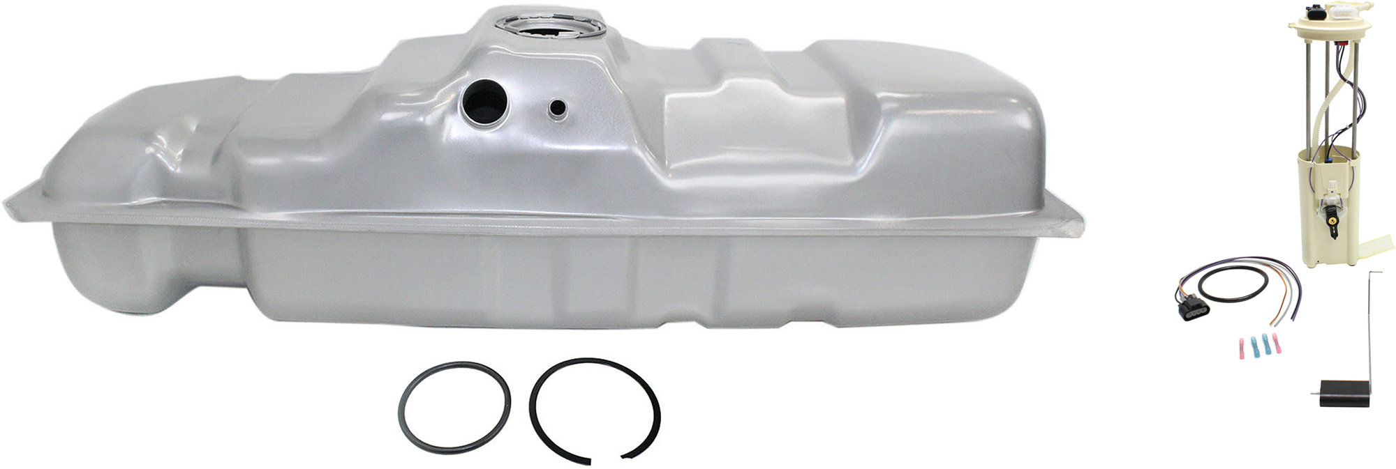 AM C K FULL SIZE P U 97-00 FUEL TANK 2 pc kit Mounts Ahead of Rear Axle 25 Gal. SKU KIT 072924 C3974 OEM 15019923-15633889-19177226