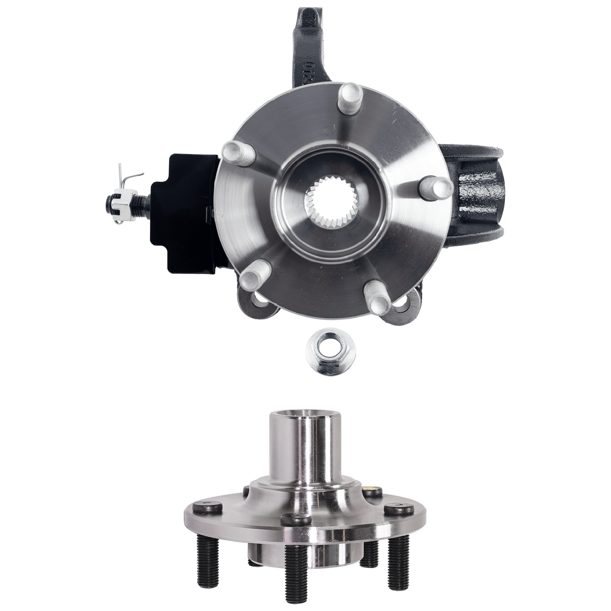 AM TRANSIT CONNECT 10-13 FRONT KNUCKLE RH AND LH 2 pc kit with Wheel Hub Repair Kit SKU KIT 072924 C3989 OEM 9111800-2T1Z1215E 2T1Z3K185A 2