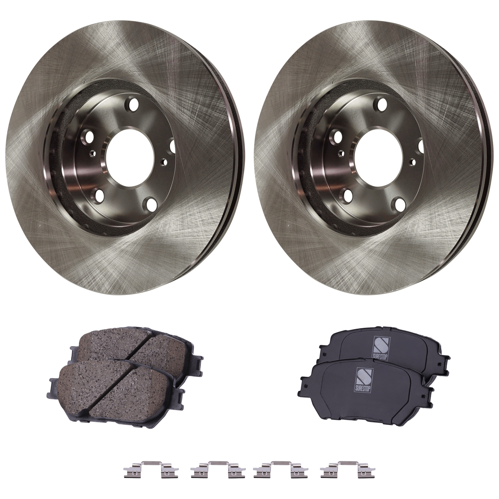 AM CAMRY 02-06 FRONT BRAKE DISC AND PAD KIT 2 Wheel Set SKU KIT 072924 C3994 OEM 4-351-233-070-044-650-000-000-000-000