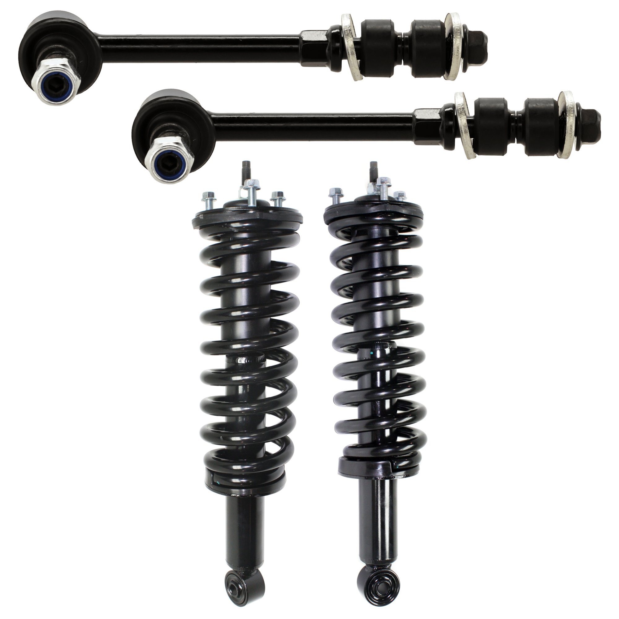 AM TUNDRA 02-06 FULLY LOADED STRUT 4 pc Kit with Sway Bar Link SKU KIT 072924 C4215 OEM 4851009750-48510A9550-48510A