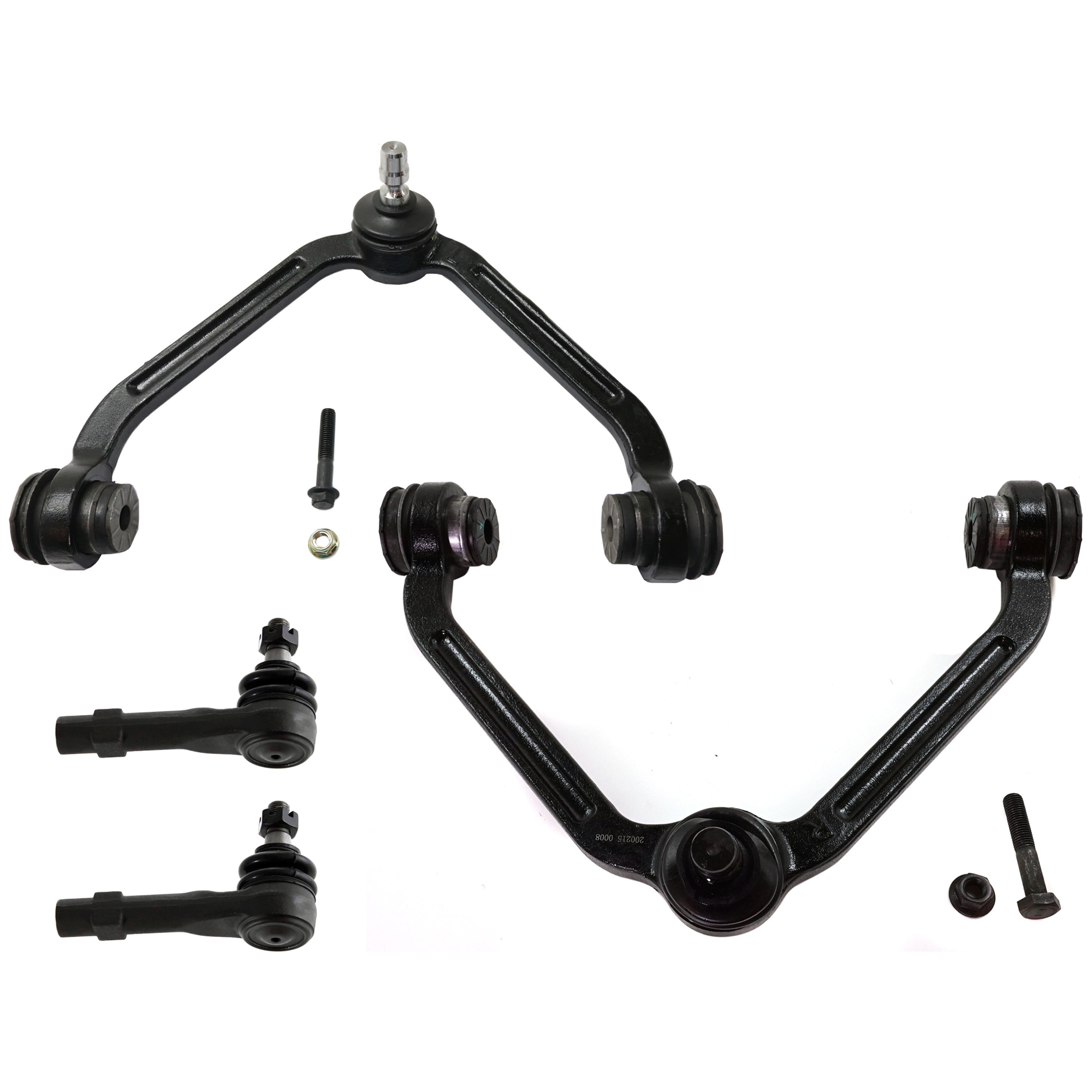 AM EXPLORER 98-01 RANGER 98-11 FRONT CONTROL ARM RH AND LH Upper 4 pc kit with Tie Rod End SKU KIT 072924 C4242 OEM 2L5Z3082AA 3L5Z3084AA 6L5Z3084