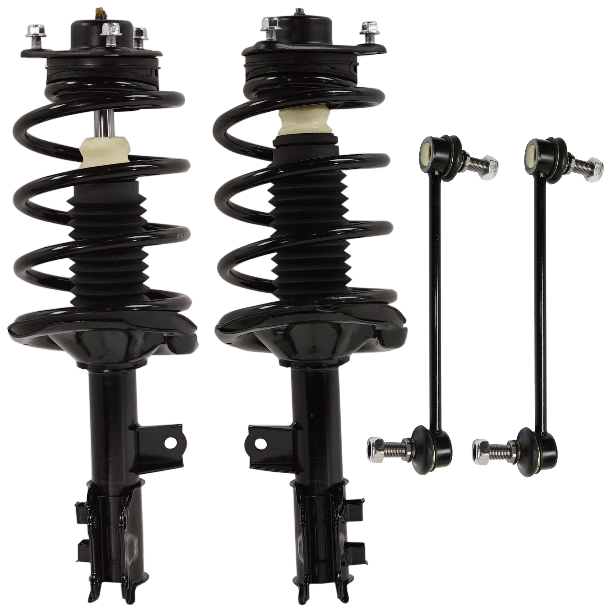 AM FORTE FORTE KOUP 10-13 FRONT LOADED STRUT RH AND LH 4 pc kit Gas Charged Twin tube with Sway Bar Link SKU KIT 072924 C4262 OEM 1333496L PM7000479-546511M310