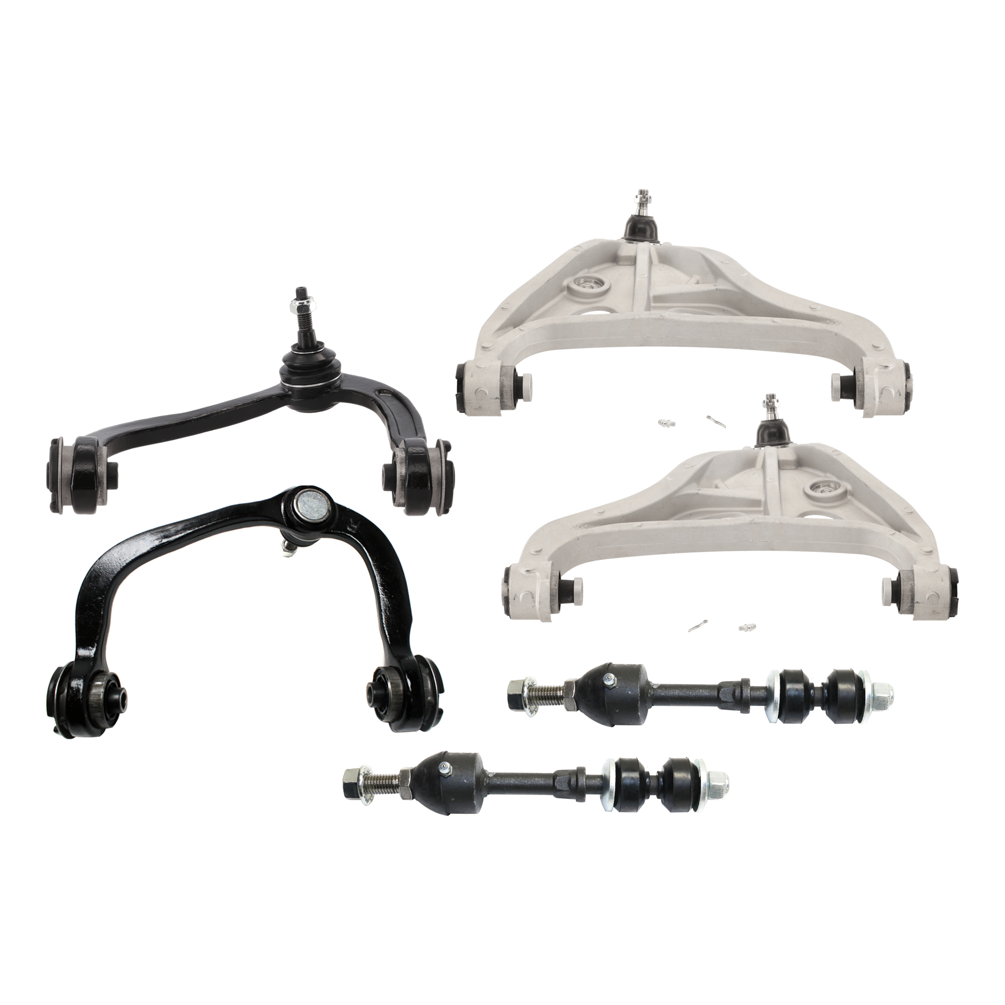 AM F 150-05-08 MARK LT 06-08 FRONT CONTROL ARM RH AND LH Upper and Lower 6 pc kit w Sway Bar Link SKU KIT 072924 C4338 OEM 4L3Z3084AB 6L3Z3084AR 7L1Z3084