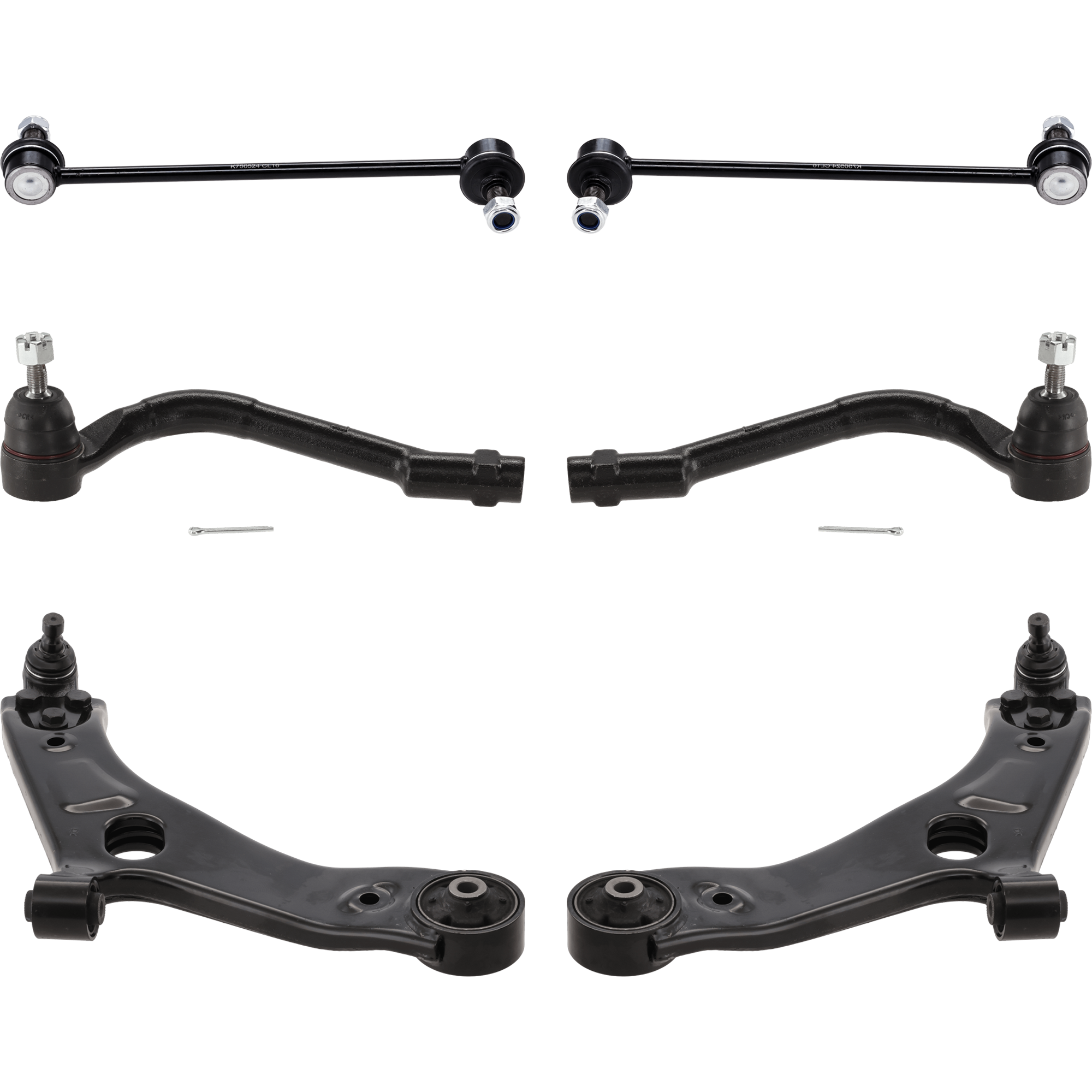 AM TUCSON 10-13 SUSPENSION KIT 6 pc Kit with Tie Rod End and Sway Bar Link SKU KIT 072924 C4348 OEM 545002S000-545002S100-545012S0