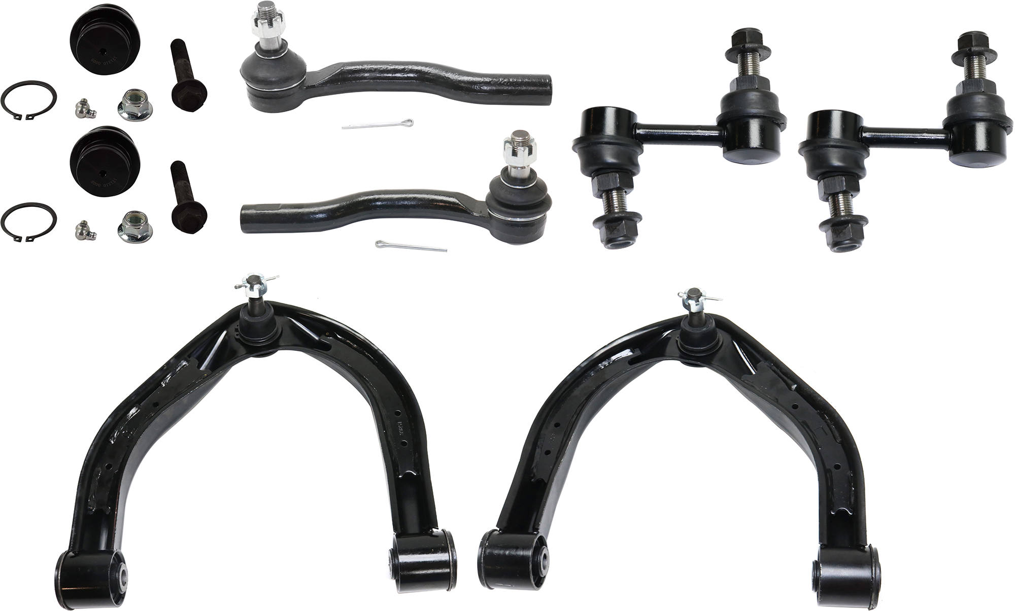 AM TITAN 04-15 SUSPENSION KIT 8 pc Kit with Tie Rod End Ball Joint and Sway Bar Link SKU KIT 072924 C4379 OEM 545247S000-54524ZR00A 545257S0