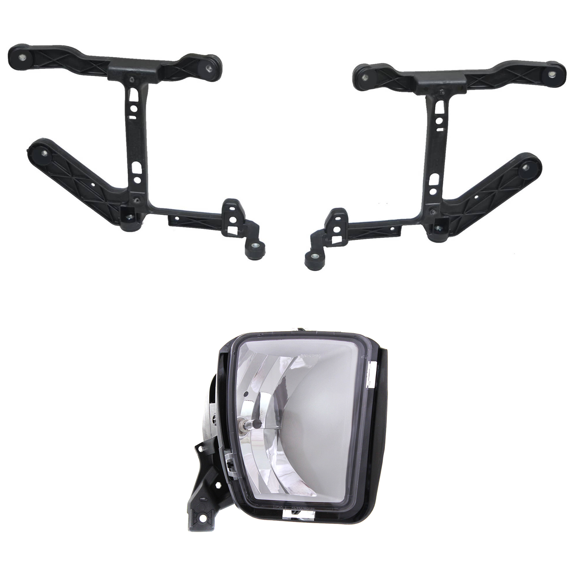 AM RAM 1500-13-18 FRONT BUMPER BRACKET RH 3 pc kit with Fog Light Includes 19-23-1500 Classic SKU KIT 072924 C673 Partslink CH1061108 CH2593147 OEM 68232454AA 68104820AF 68104820