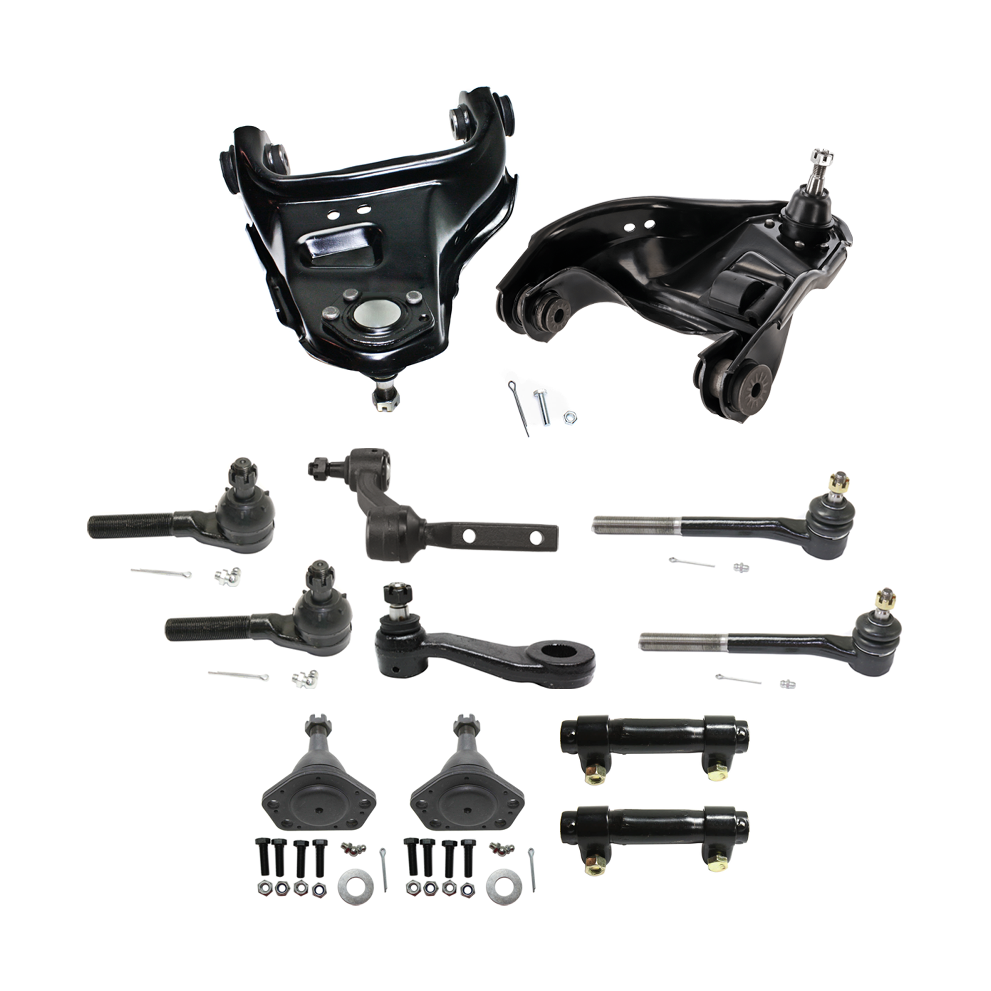 AM S10-94-02 SUSPENSION KIT 12 pc Kit with Idler Arm Pitman Arm Ball Joint Tie Rod End and Tie Rod Adjusting Sleeve SKU KIT 072924 C927 Partslink GM4512100 GM4513100 OEM 10390-286004-2601274-505110