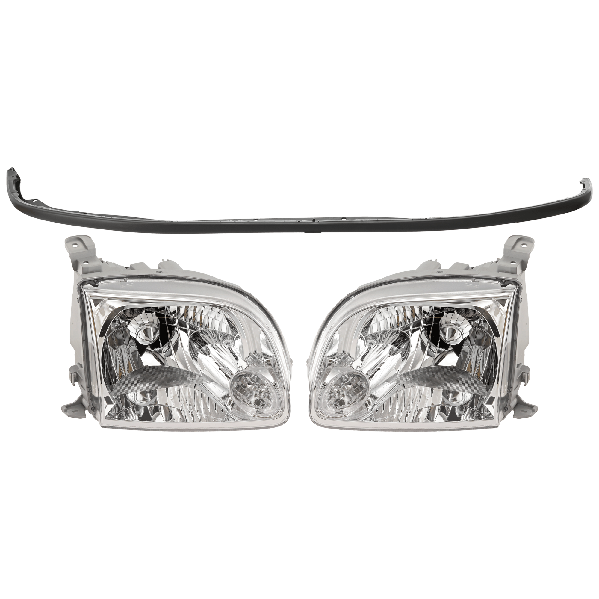 AM TUNDRA 05-06 HEAD LAMP RH AND LH 3 pc Kit Assembly Halogen with Bumper Cover SKU KIT 072926 NM195 Partslink TO2502166 TO2503166 TO1000198 OEM 811100C040-811500C040-521190C0