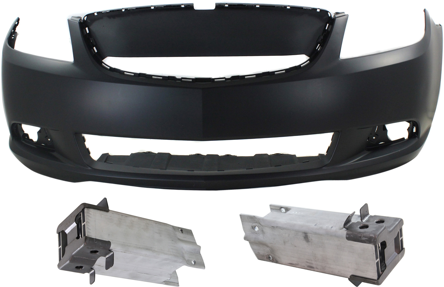 AM LACROSSE 10-13 FRONT BUMPER COVER 3 pc Kit with Bumper Brackets SKU KIT 073017-03 Partslink GM1000911 GM1066194 GM1067194 OEM 20979560-22865539-22865540