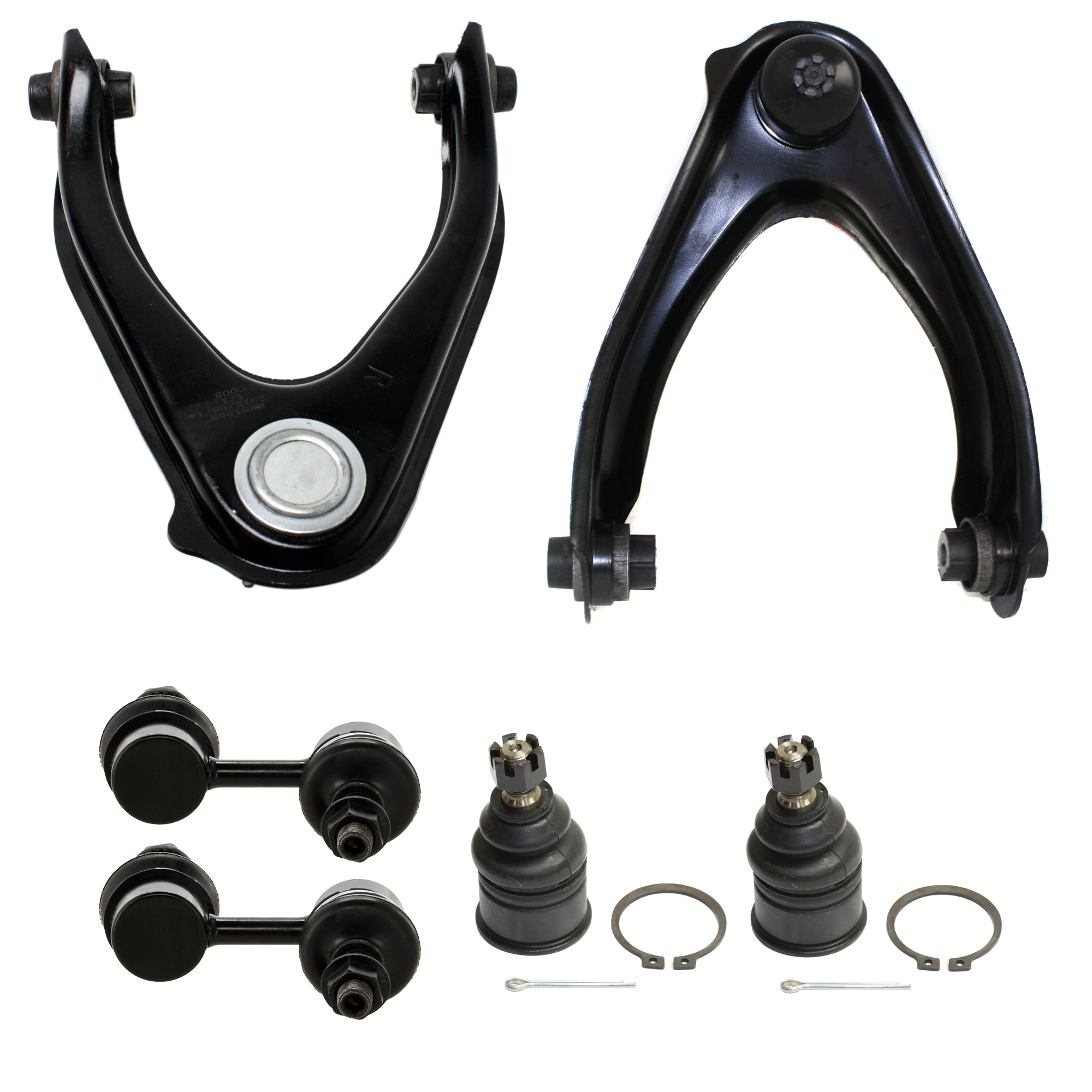 AM CR V 97-01 FRONT SUSPENSION KIT 6 pc kit with Ball Joint Control Arm and Sway Bar Link SKU KIT 073024-11 OEM 104216-254007-1014786-2601427