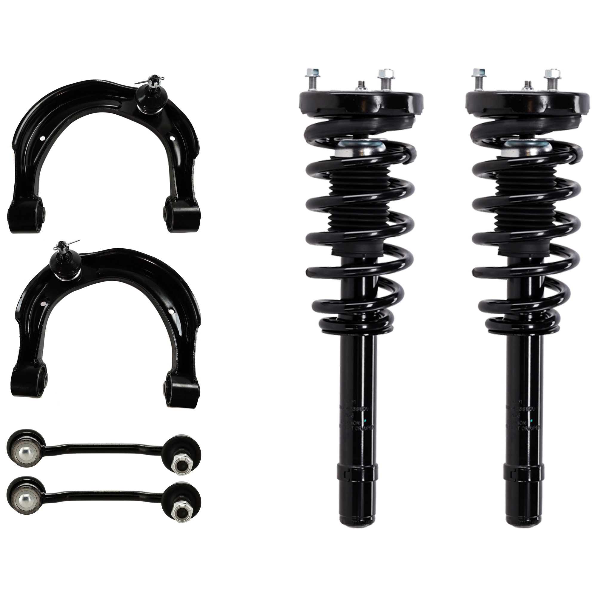 AM AZERA 06-11 SONATA 06-10 FRONT SUSPENSION KIT 6 pc Kit with Shock Absorber and Strut Assembly Control Arm and Sway Bar Link SKU KIT 073024-12 OEM 544203F601-544103F601-546113K0