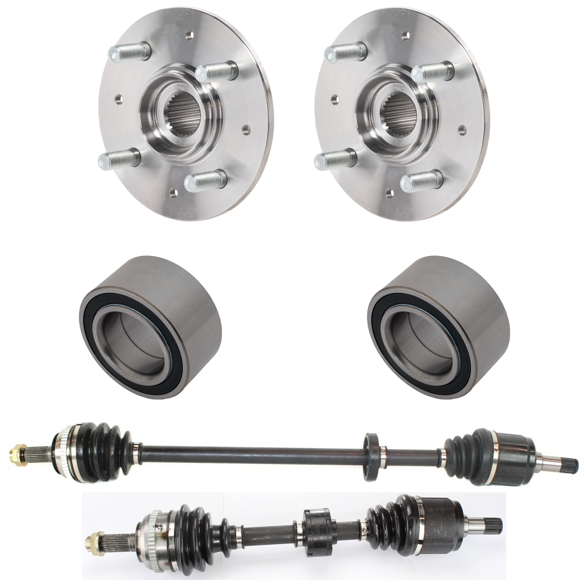 AM CIVIC 01-05 FRONT SUSPENSION KIT RH AND LH 6 pc kit with Axle Assembly Wheel Bearing and Wheel Hub SKU KIT 073024-14 OEM 44600S5DA00