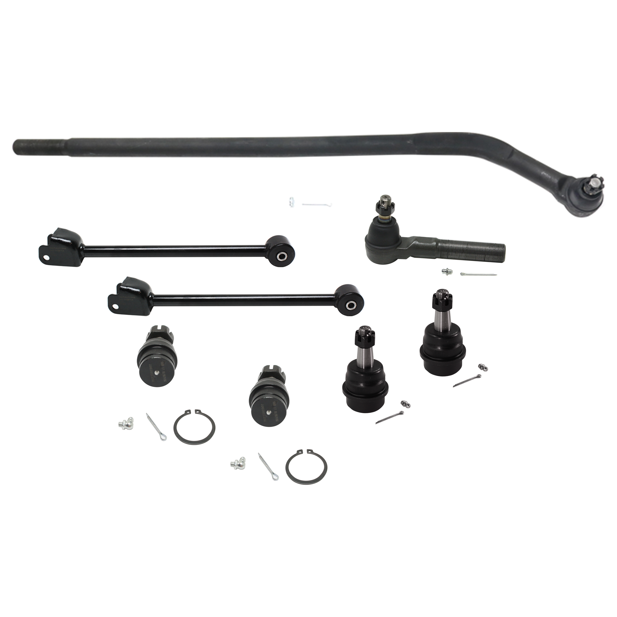 AM WRANGLER 07-17 WRANGLER JK 18-18 FRONT SUSPENSION KIT 8 pc Kit with Control Arm Ball Joint and Tie Rod End SKU KIT 073024-30 OEM 104301-2601554-5051292-45D2292