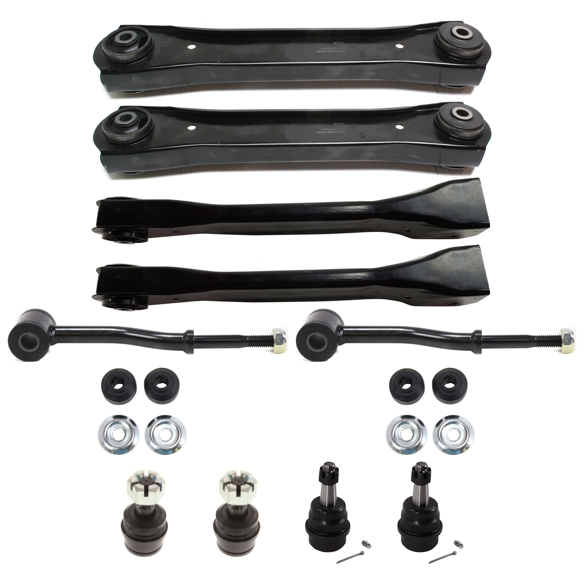 AM CHEROKEE 91-99 COMANCHE 91-92 FRONT SUSPENSION KIT 10 pc Kit with Control Arm Ball Joint and Sway Bar Link SKU KIT 073024-31 OEM 10459-46D2117A 83500202AB B316