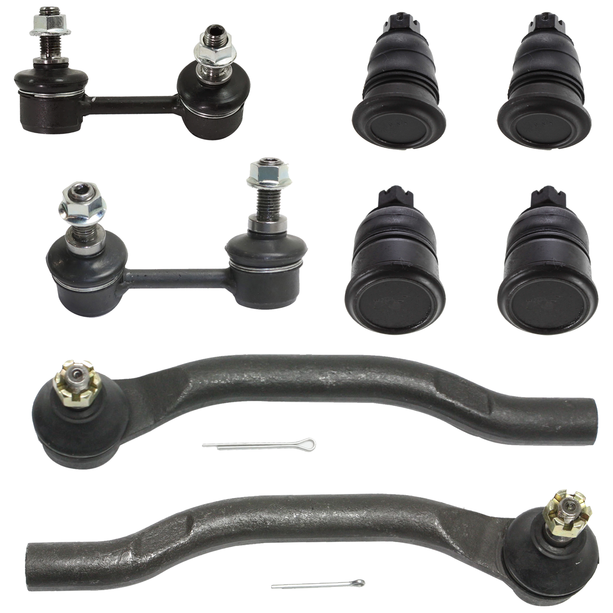 AM ACCORD 90-02 TL 99-03 FRONT SUSPENSION KIT 8 pc kit w Ball Joint Sway Bar Link and Tie Rod End SKU KIT 073024-48 OEM 104336-2601523-5001102-45D0