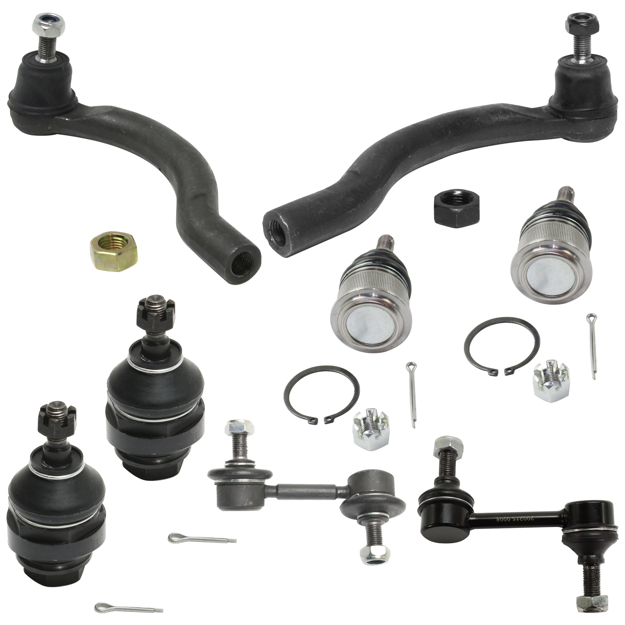 AM ACCORD 03-07 TSX 04-08 FRONT SUSPENSION KIT 8 pc kit w Ball Joint Sway Bar Link and Tie Rod End SKU KIT 073024-65 OEM 101-652-626-016-622-000-000-000-000
