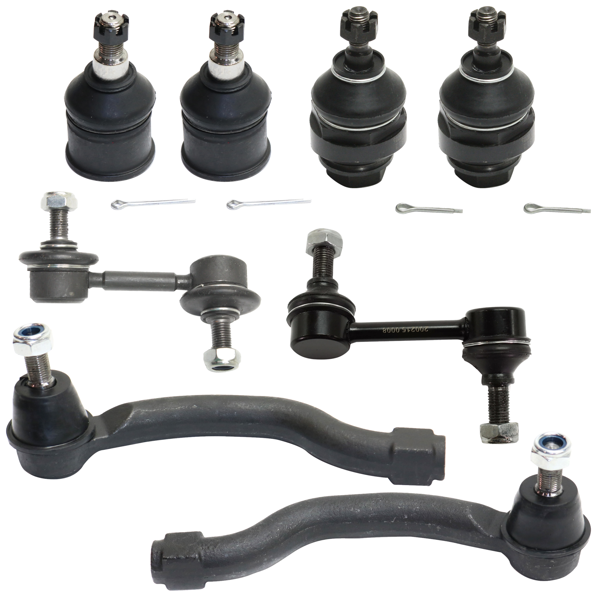 AM ACCORD 08-12 TSX 09-14 FRONT SUSPENSION KIT 8 pc kit w Ball Joint Sway Bar Link and Tie Rod End SKU KIT 073024-70 Partslink HO4520101 HO4521101 OEM GS60503-41532-2642936-2643039