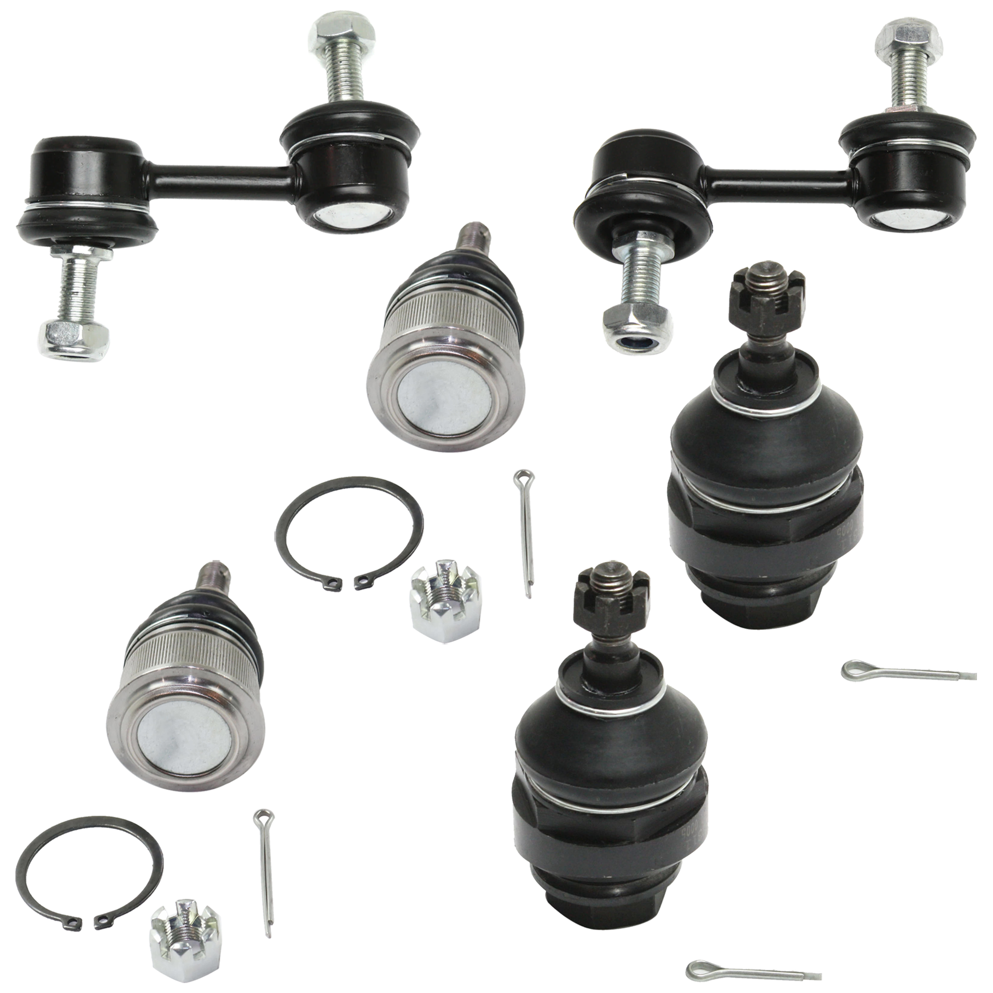 AM ACCORD 03-07 TSX 04-08 FRONT SUSPENSION KIT 6 pc kit w Ball Joint and Sway Bar Link SKU KIT 073024-79 OEM 41532-2642936-2643039-2643047