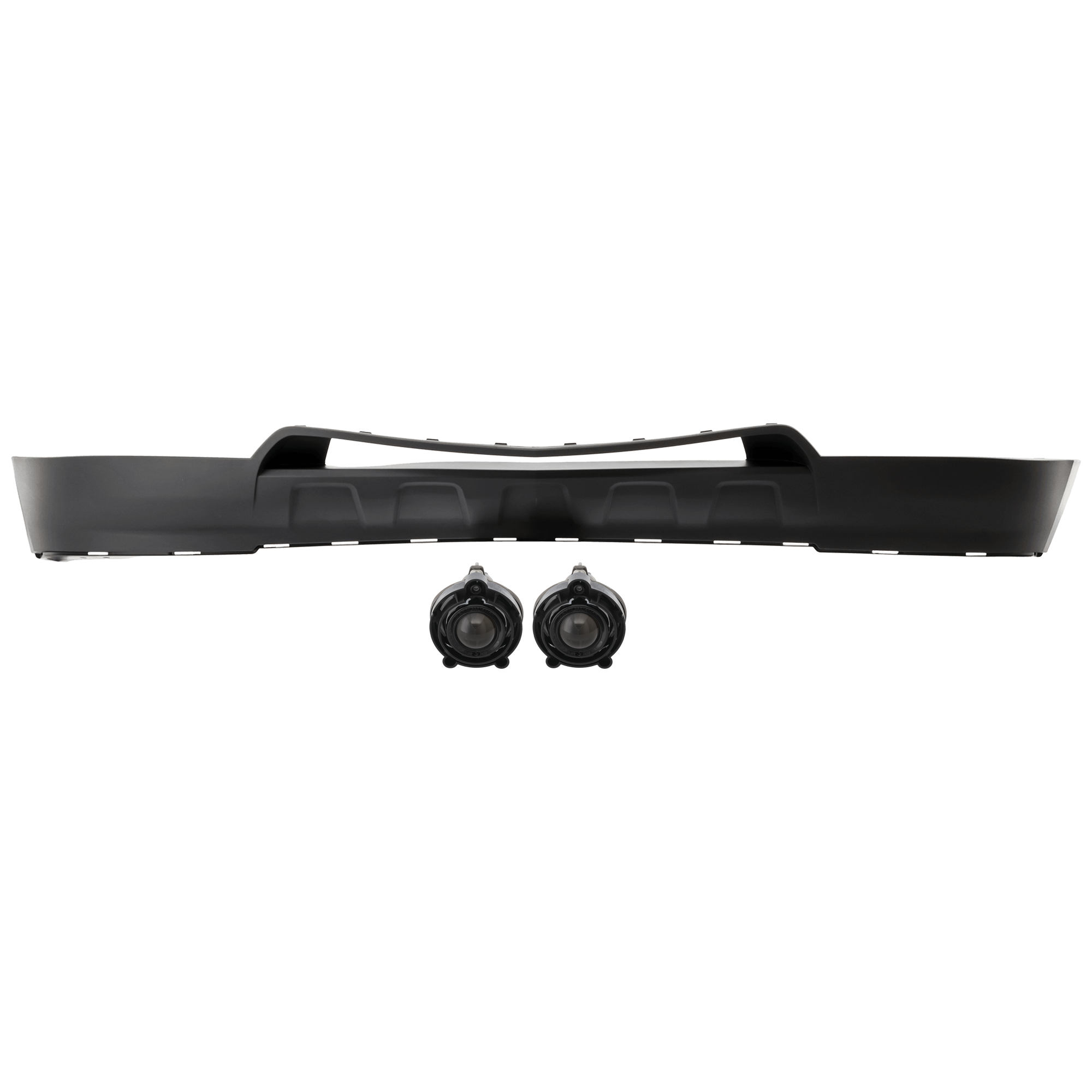 AM EQUINOX 12-15 FRONT BUMPER COVER Lower Fascia 3 pc Kit Textured LS LT Models w o Chrome Pkg. with Fog Light SKU KIT 073026 RR100 Partslink GM1015111 GM2593157 OEM 20849307-10335108