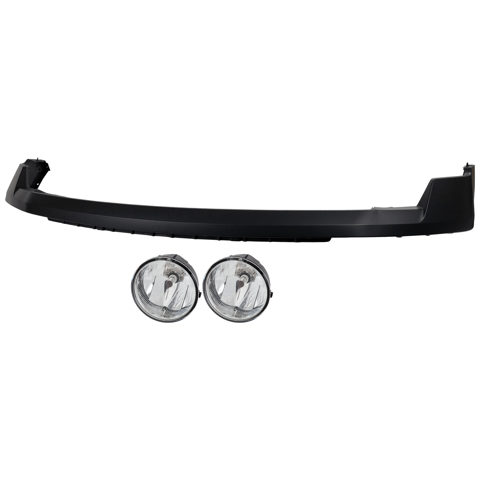 AM F 150-09-14 FRONT BUMPER COVER Upper 3 pc Kit Primed w o Wheel Opening Mldg. Exc. XL SVT with Fog Light SKU KIT 073026 RR119 OEM DL3Z17D957APTM BL3Z15200A PFM