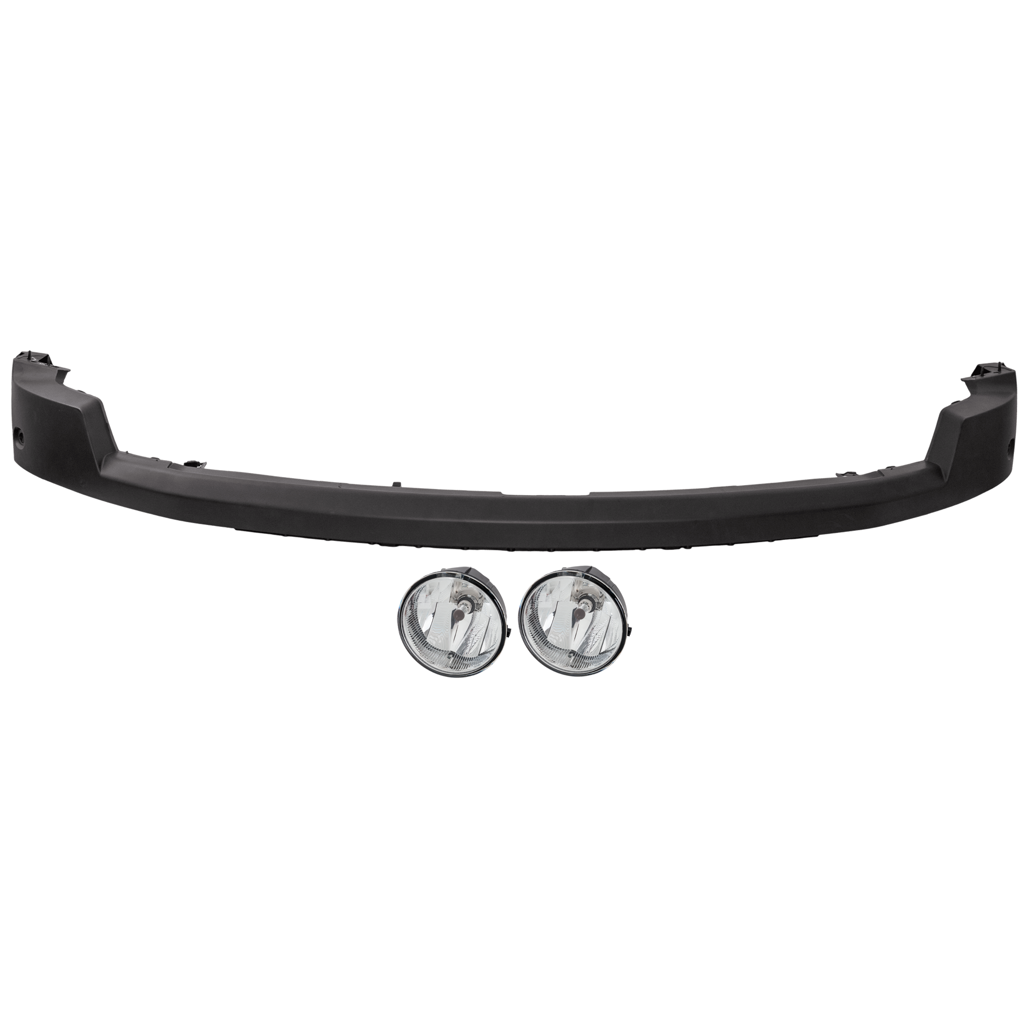 AM F 150-10-14 FRONT BUMPER COVER Upper 3 pc Kit Primed All Cab Types SVT Raptor Model with Fog Light SKU KIT 073026 RR126 OEM AL3Z17D957CPTM BL3Z15200A PFM