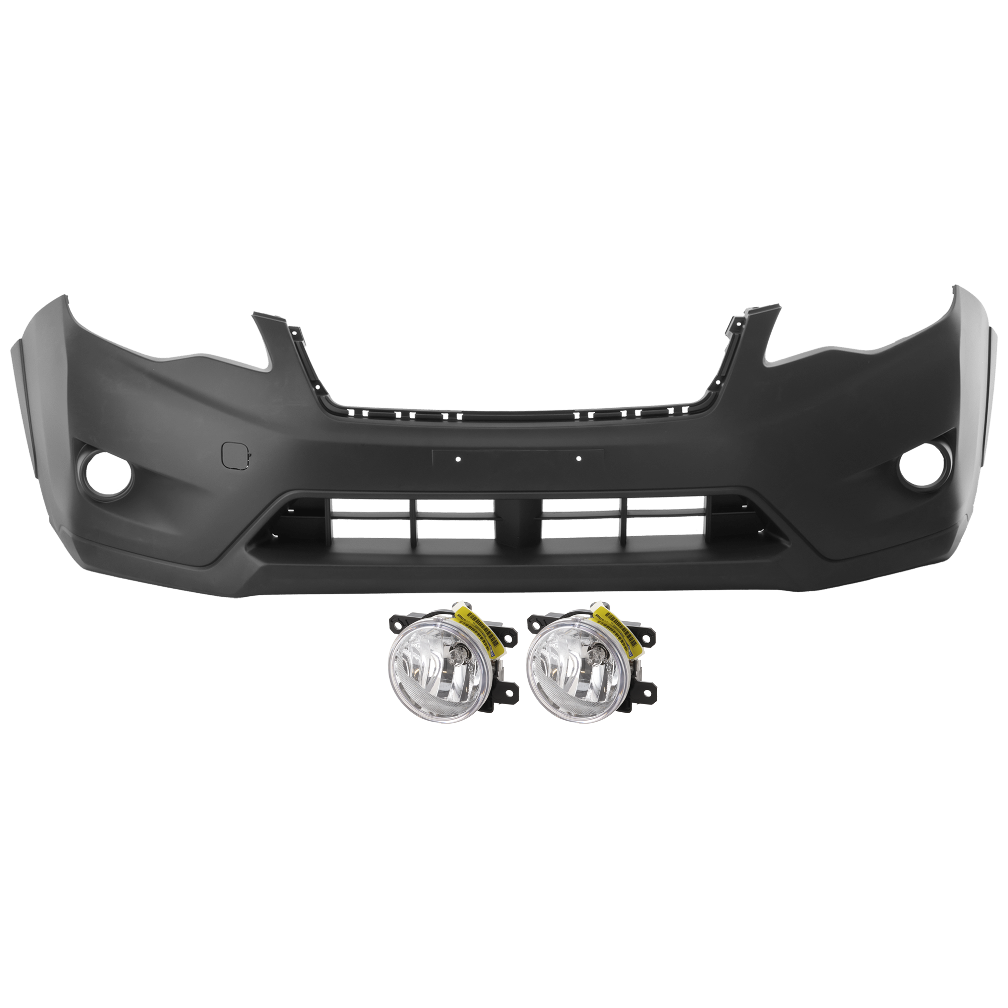 AM CROSSTREK 13-15 FRONT BUMPER COVER 3 pc Kit Primed Hybrid Models 14-14 with Fog Light SKU KIT 073026 RR133 Partslink SU1000172 SU2592121 OEM 57704FJ011-84501FJ000