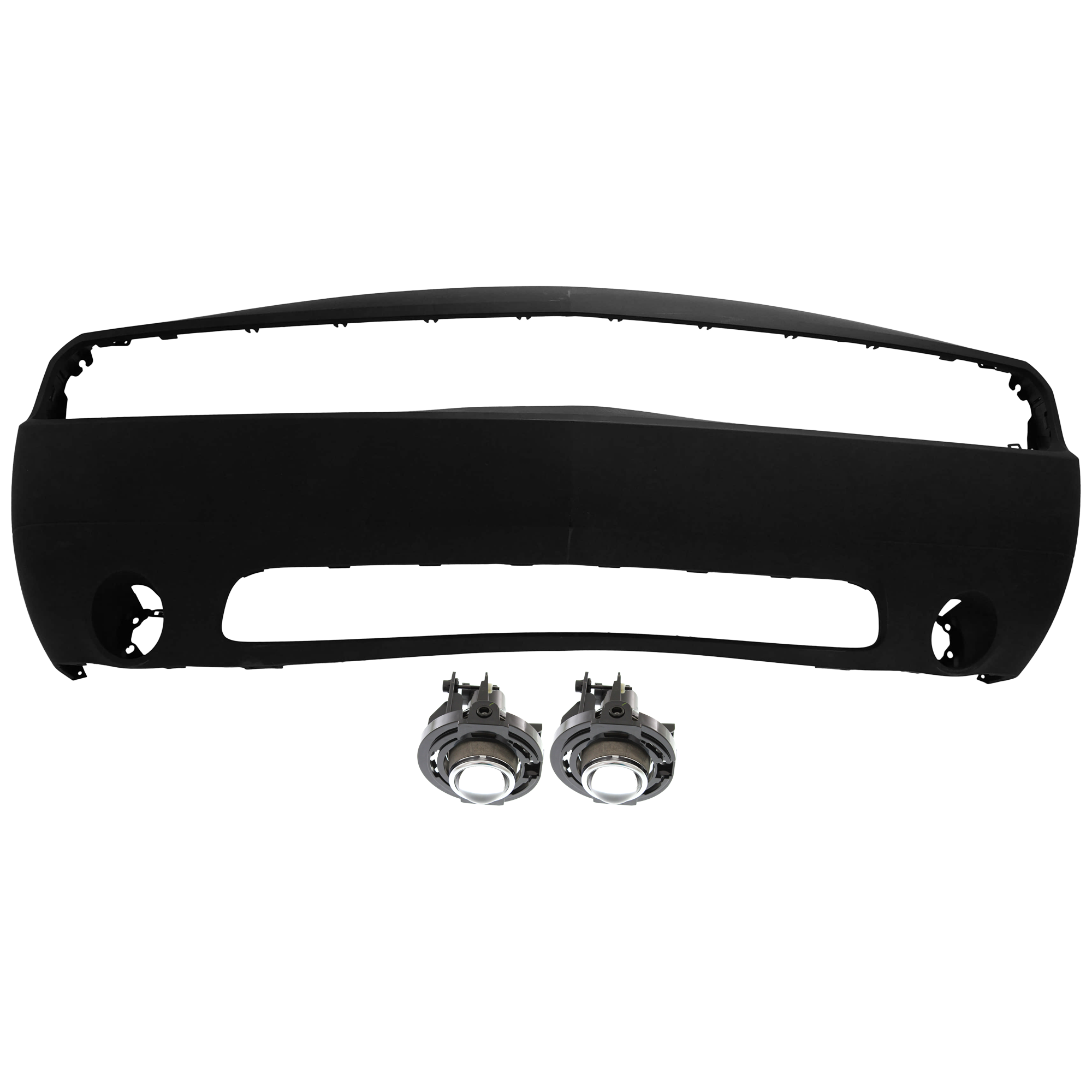 AM CHALLENGER 11-14 FRONT BUMPER COVER 3 pc Kit Primed with Fog Light SKU KIT 073026 RR141 OEM 68109836AB 5182021AB PFM