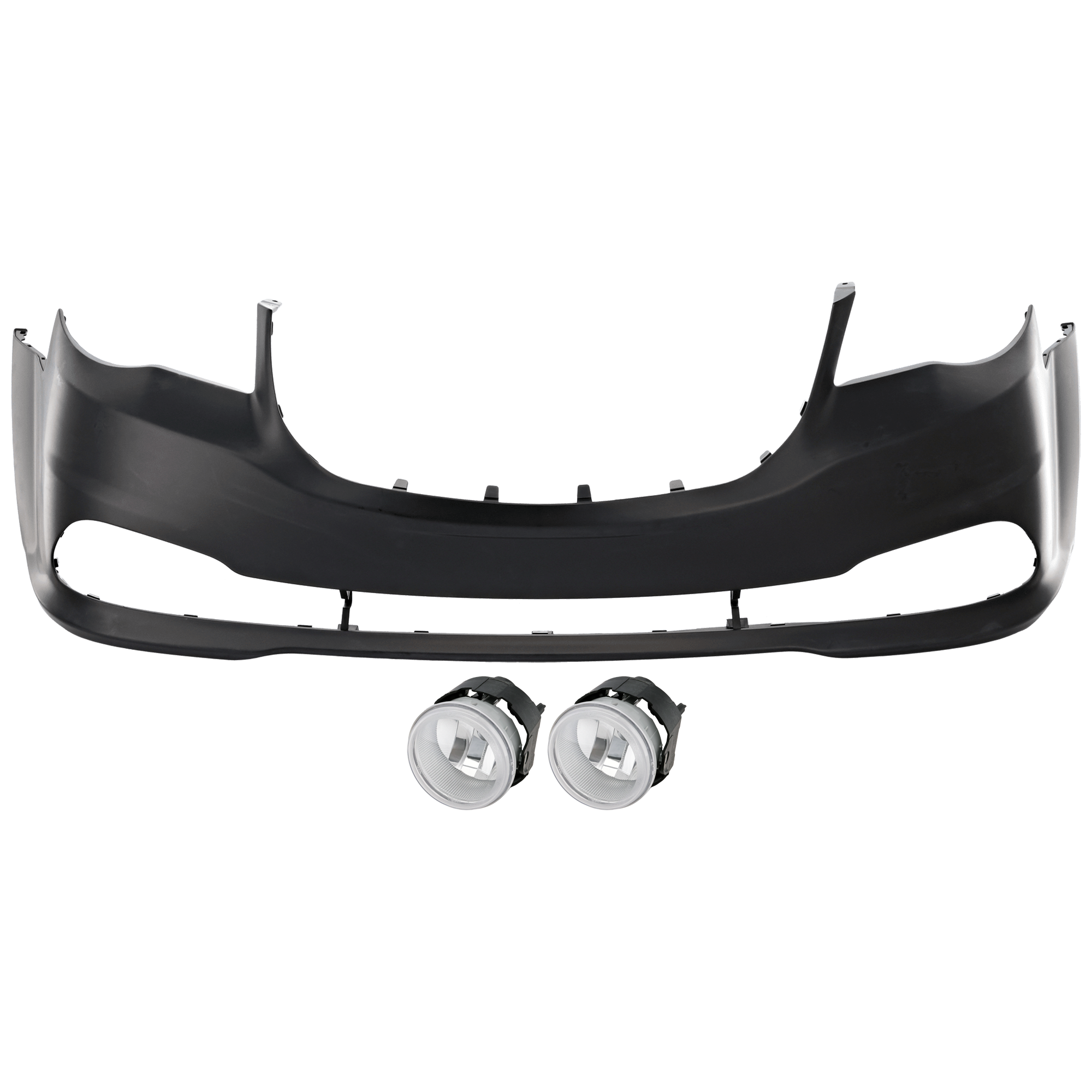 AM GRAND CARAVAN 11-20 FRONT BUMPER COVER 3 pc Kit Primed with Fog Light SKU KIT 073026 RR163 Partslink CH1000A02 CH2592146 OEM 68088966AA 5182022AA